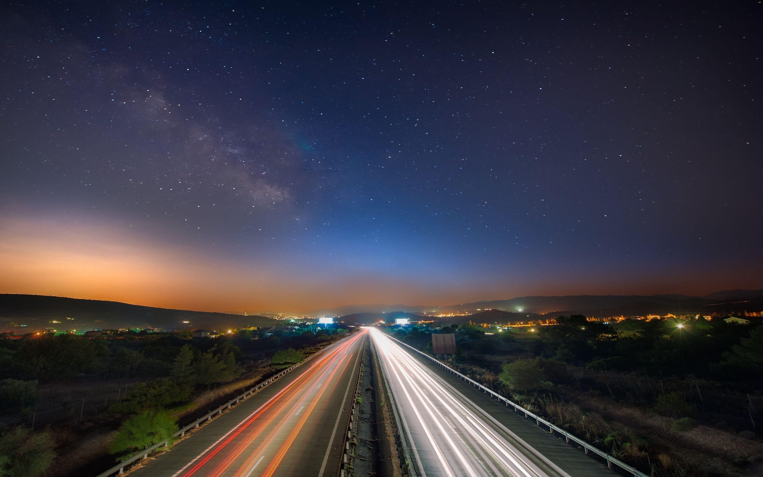 Lights on night road, Cyprus wallpapers and image