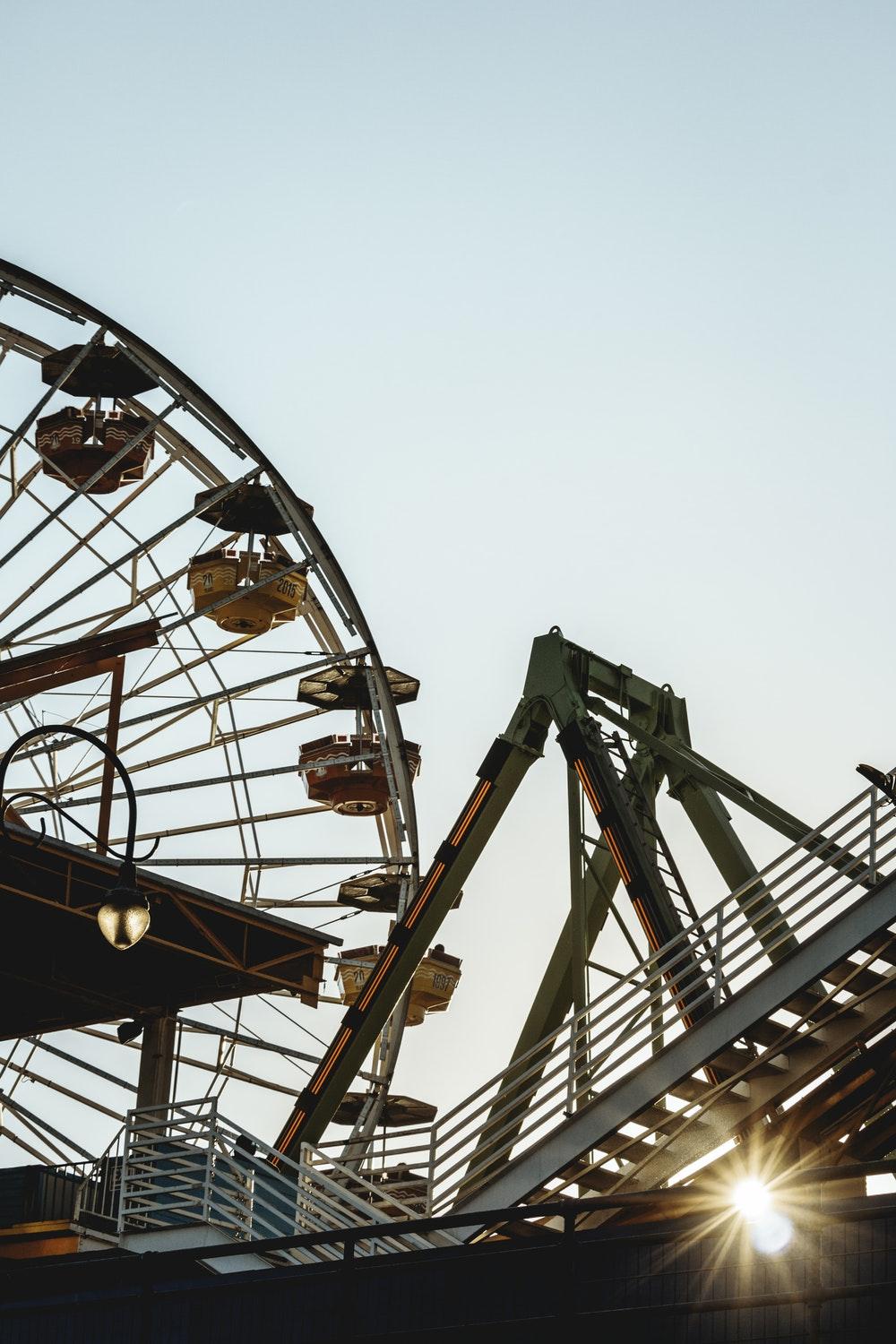 Pier, rollercoaster, amusement park and pacific park HD photo by