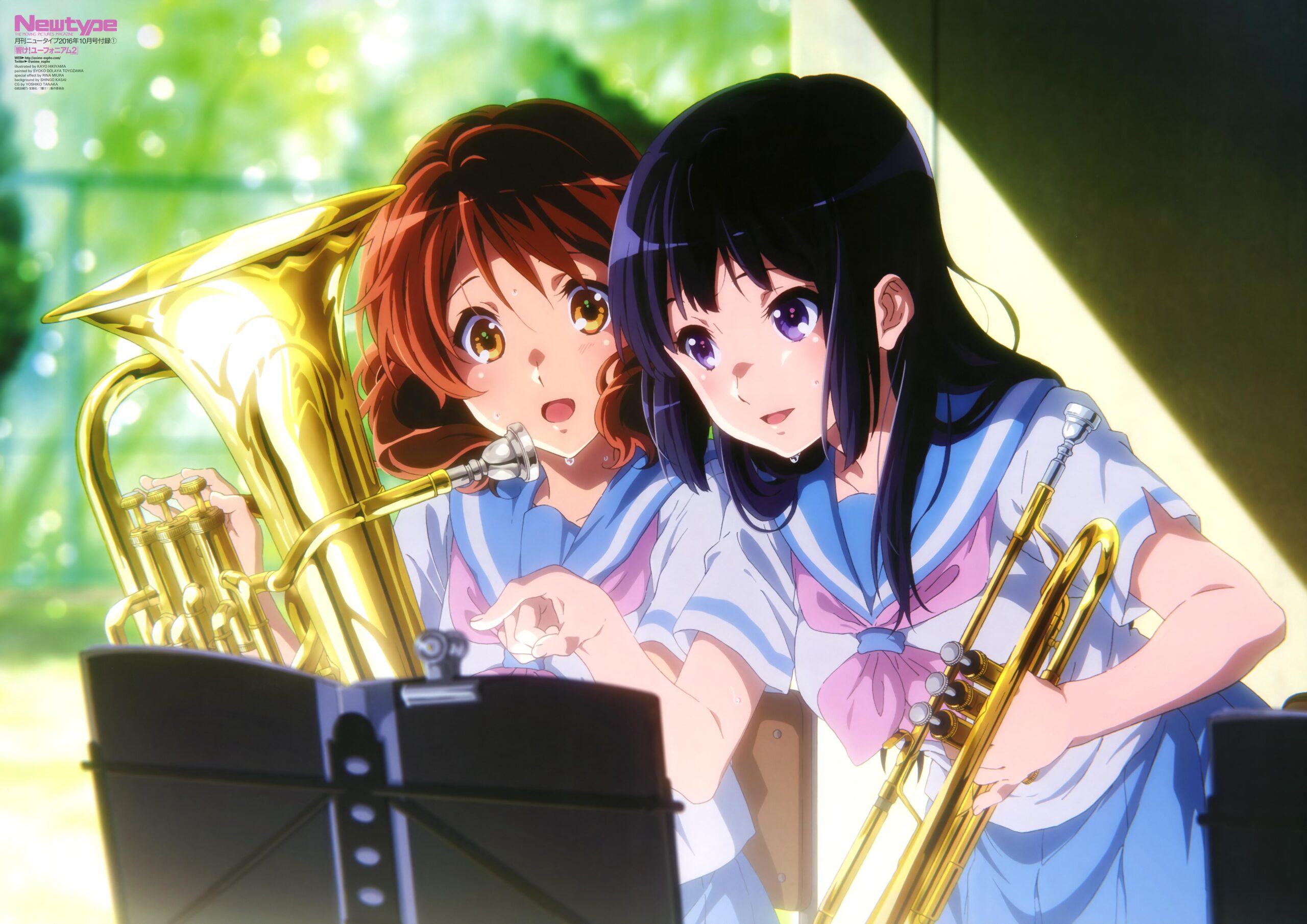 Wallpapers Kumiko Oumae, Hazuki Katou, Sound! Euphonium, 4K, 8K