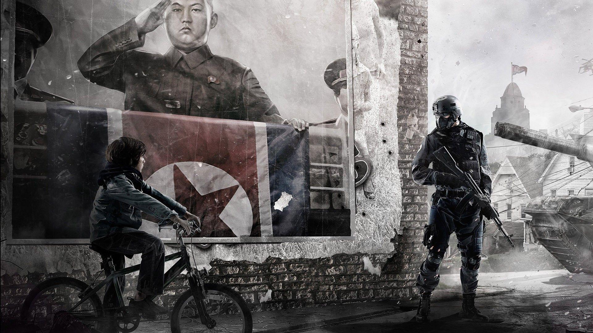 soldiers, video games, bicycles, tanks, North Korea, Homefront