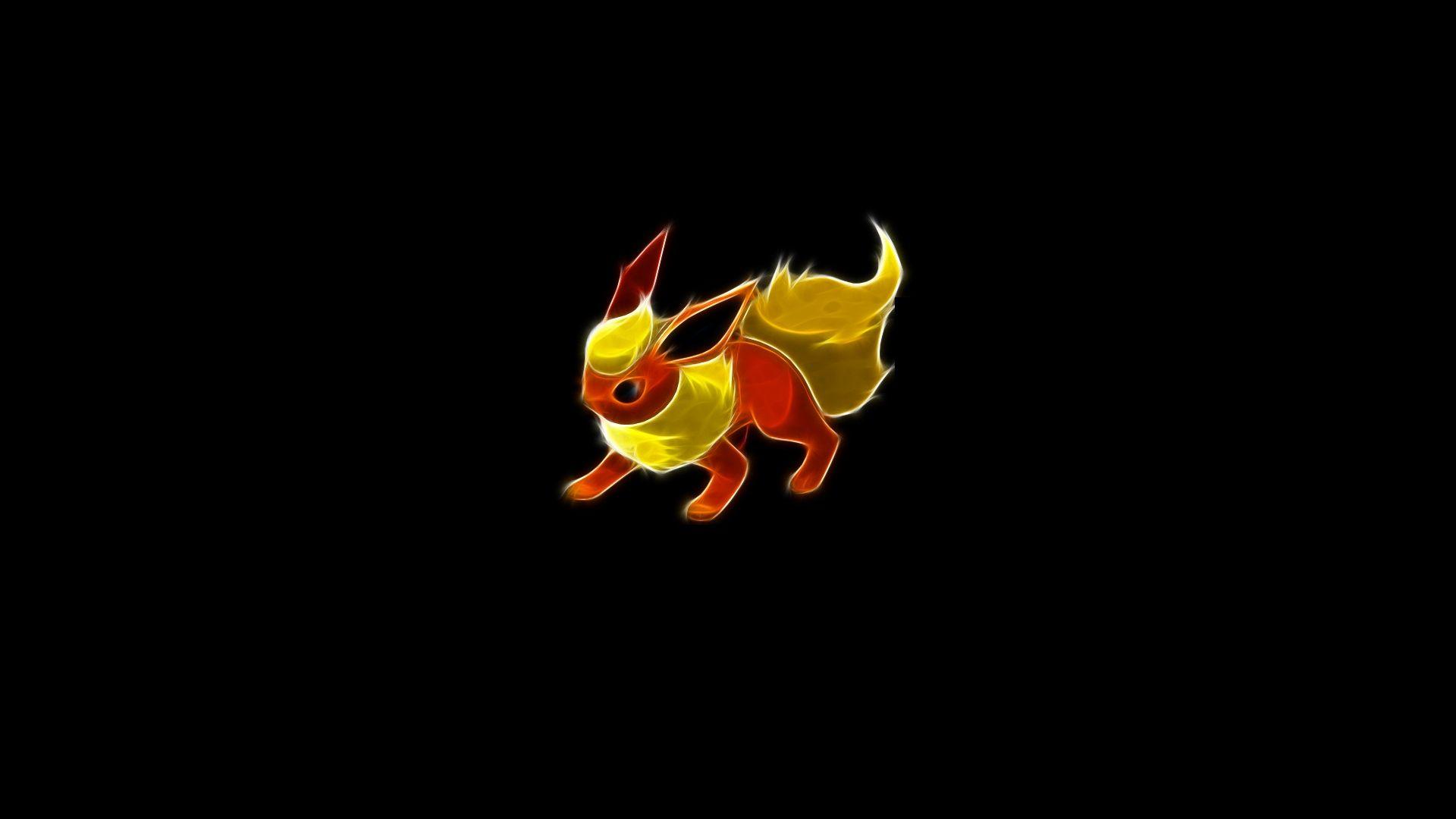 pokemon flareon black backgrounds wallpapers High Quality