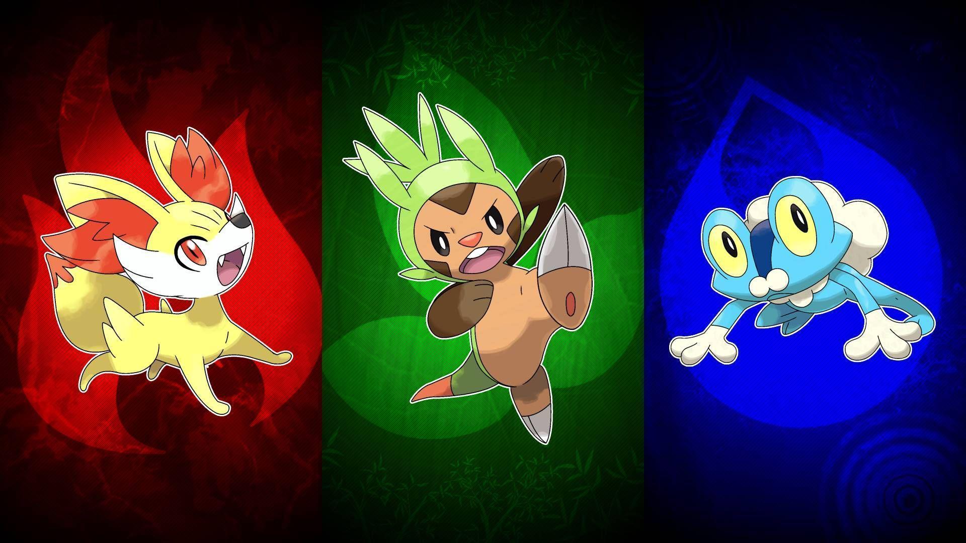 Fennekin, Chespin, and Froakie HD Wallpapers