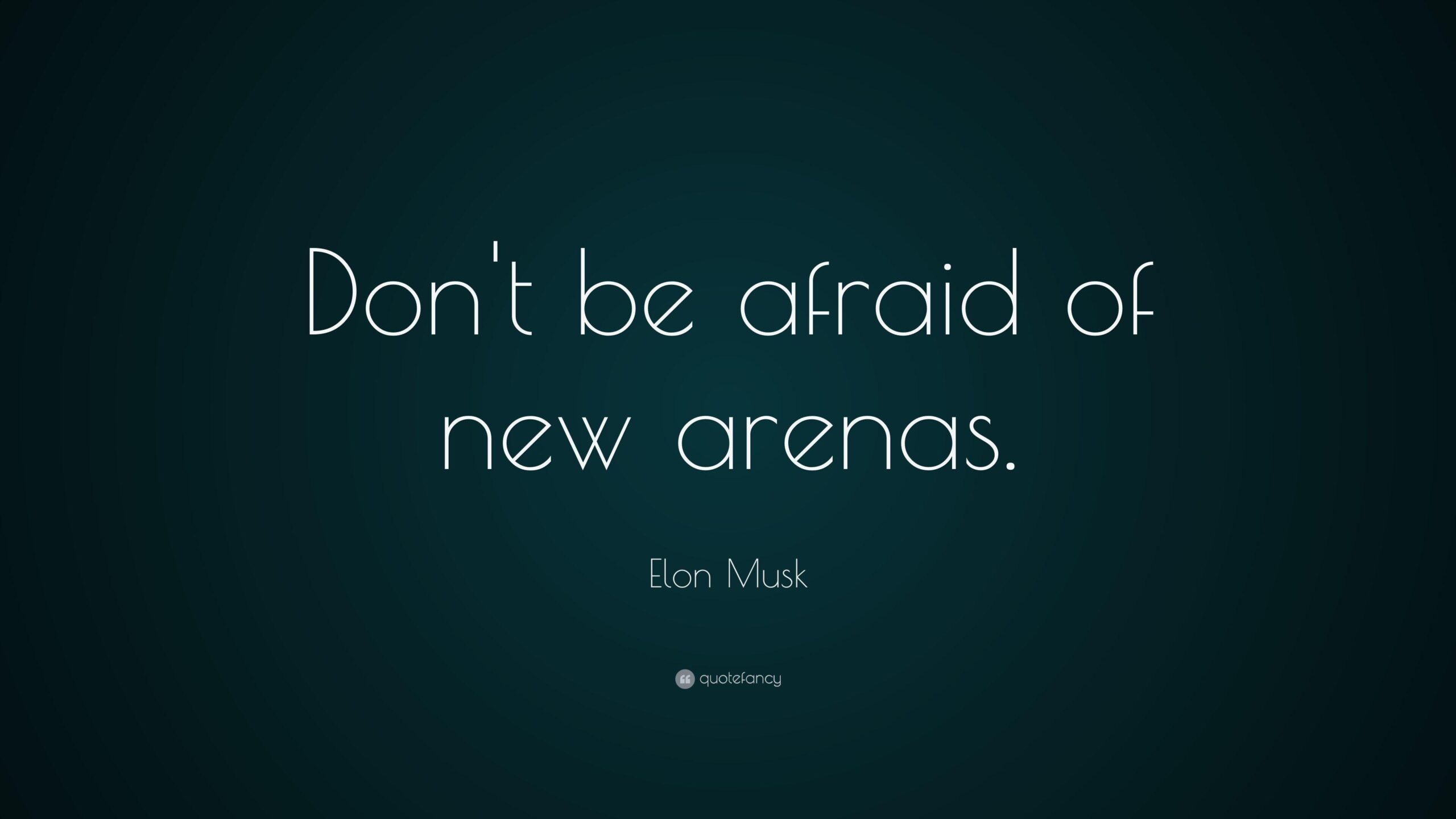 Elon Musk Quote: “Don’t be afraid of new arenas.”