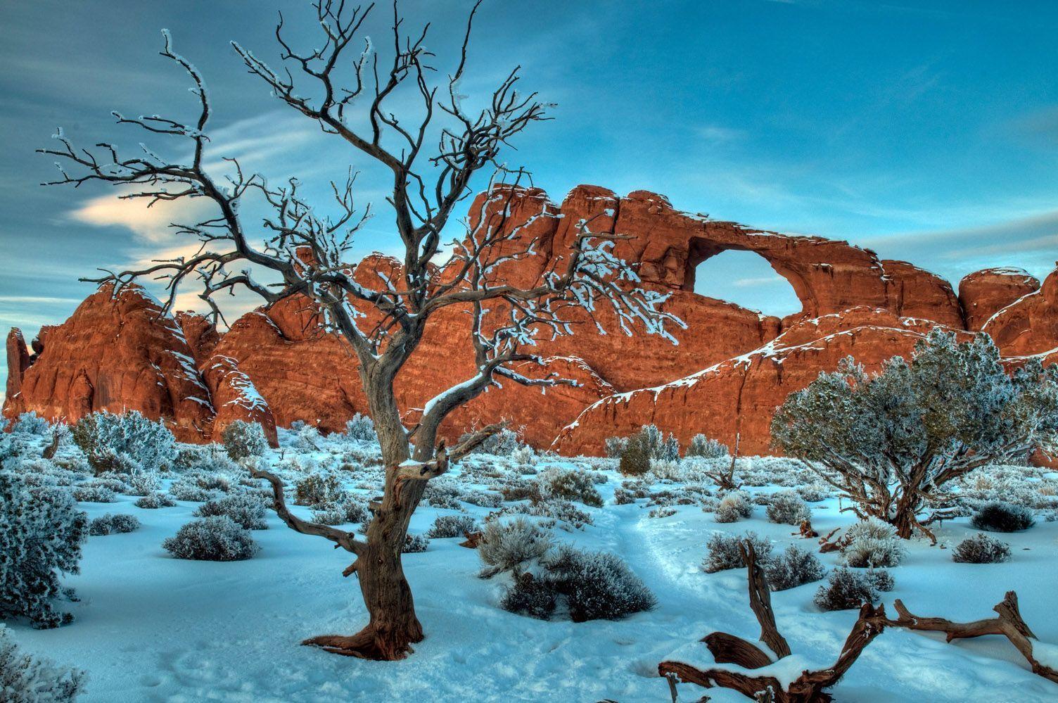 Skyline Arch, Arches National Park, Utah Us