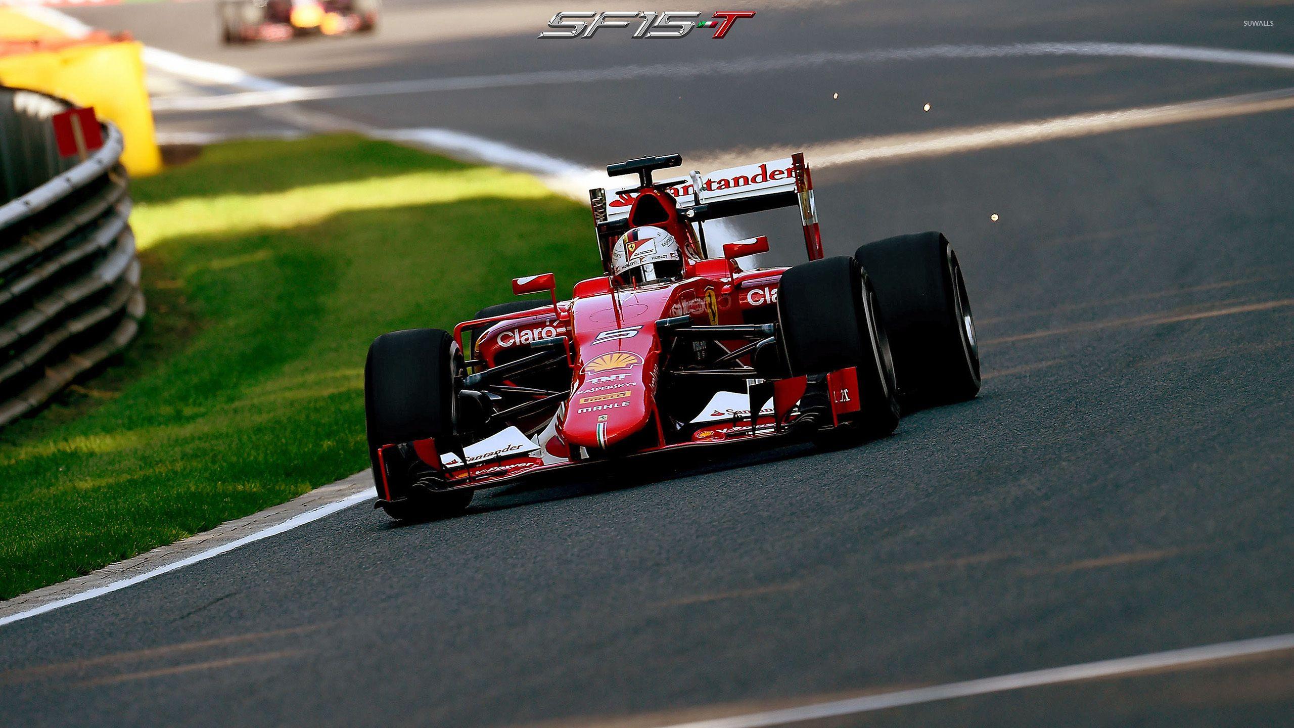 Ferrari SF15 T on F1 track wallpapers