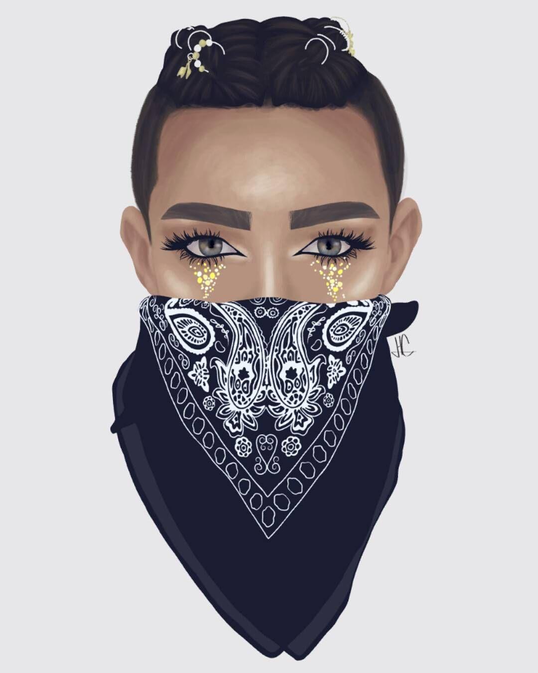 Digital drawing of James Charles by @hannahapril