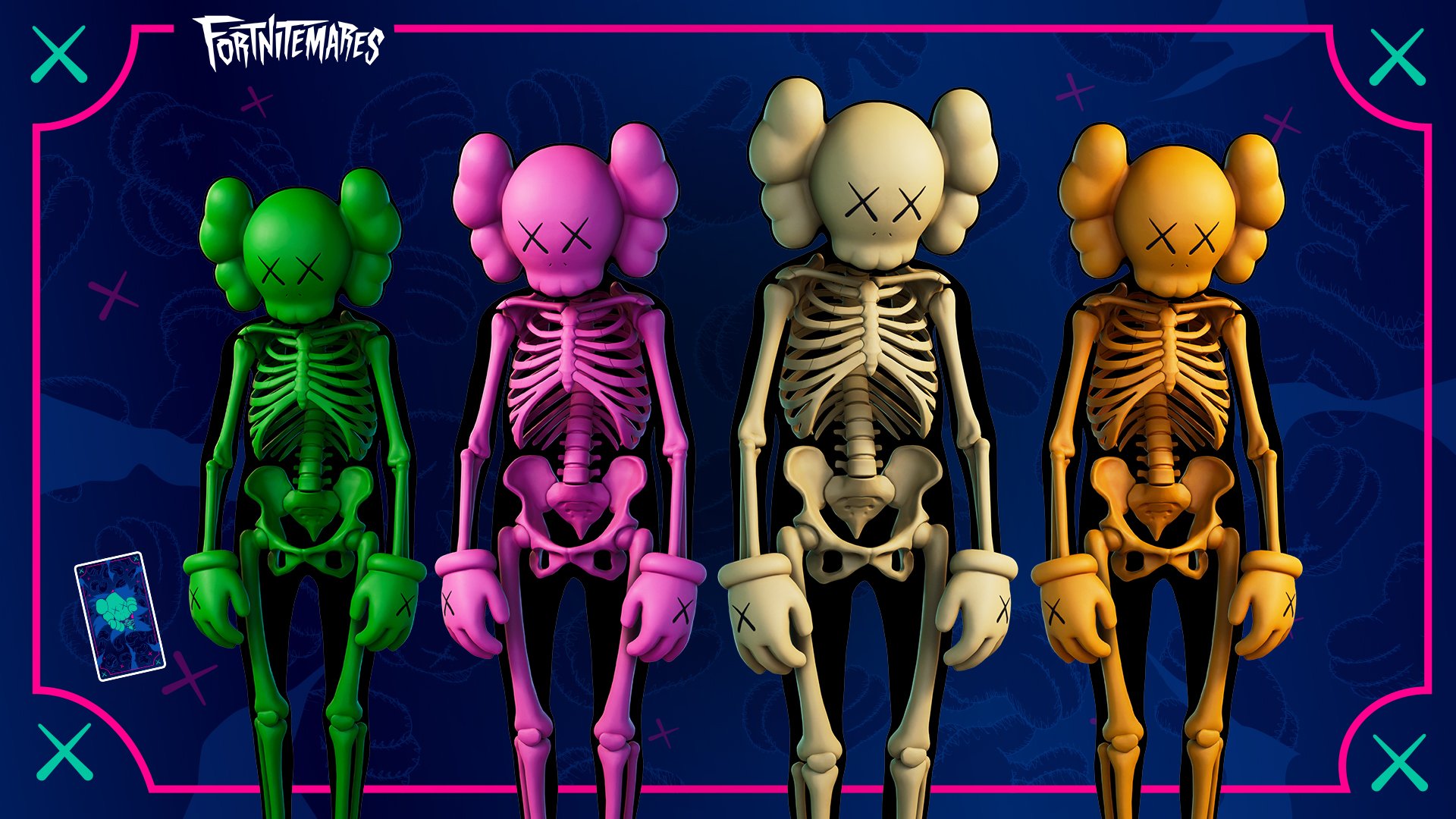 Kaws Skeleton Fortnite wallpapers