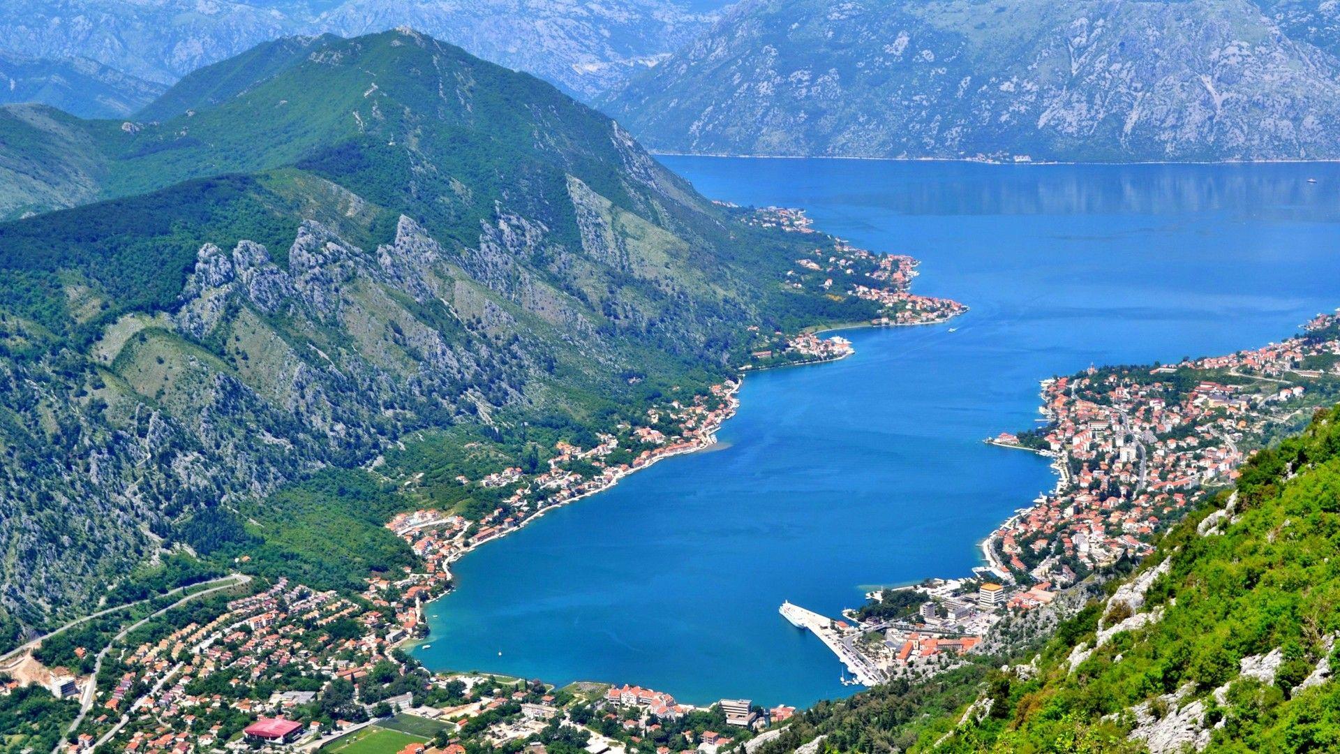 Kotor Tag wallpapers: Bay Kotor Montenegro Ship Trees City