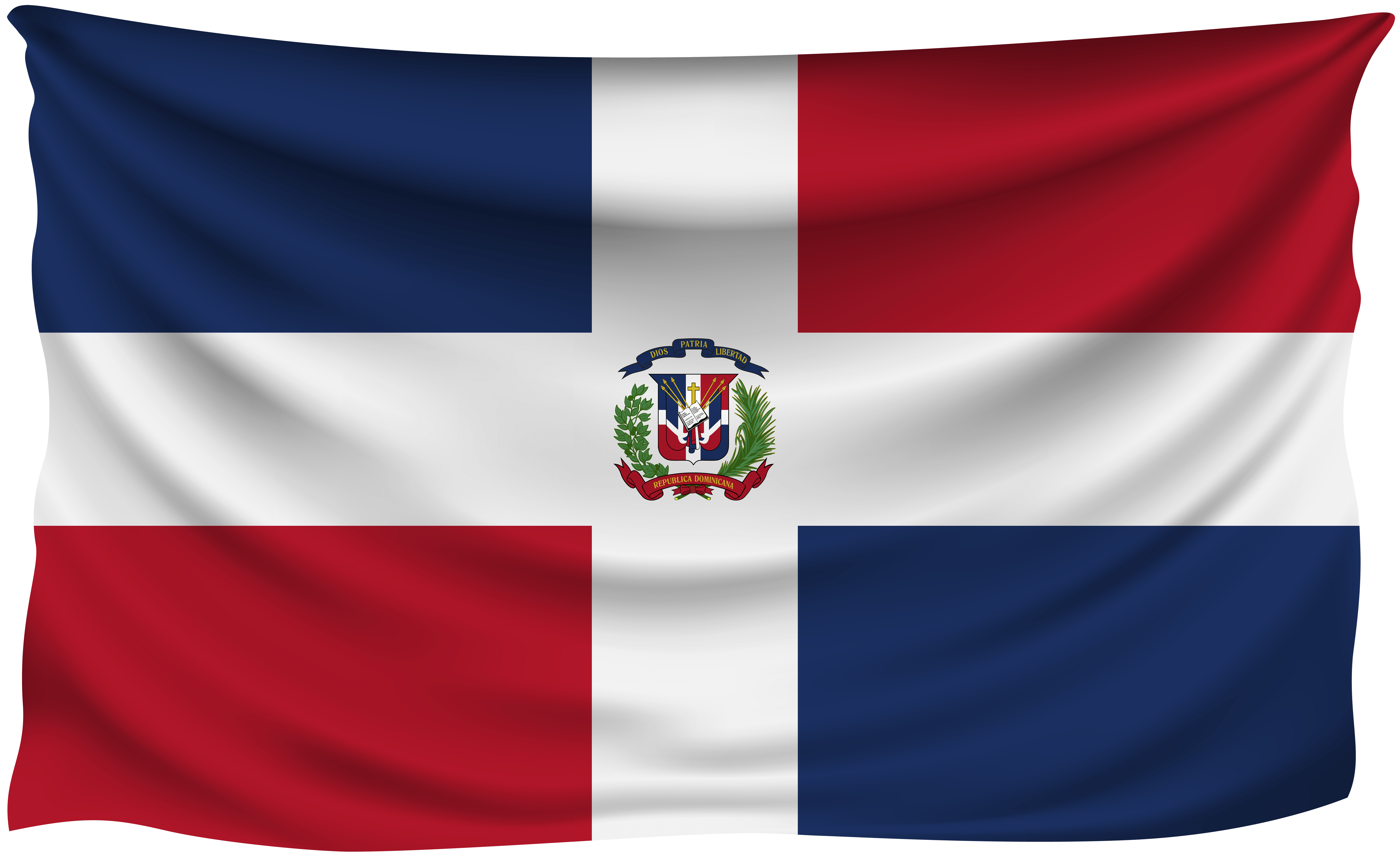 Dominican Republic Wrinkled Flag