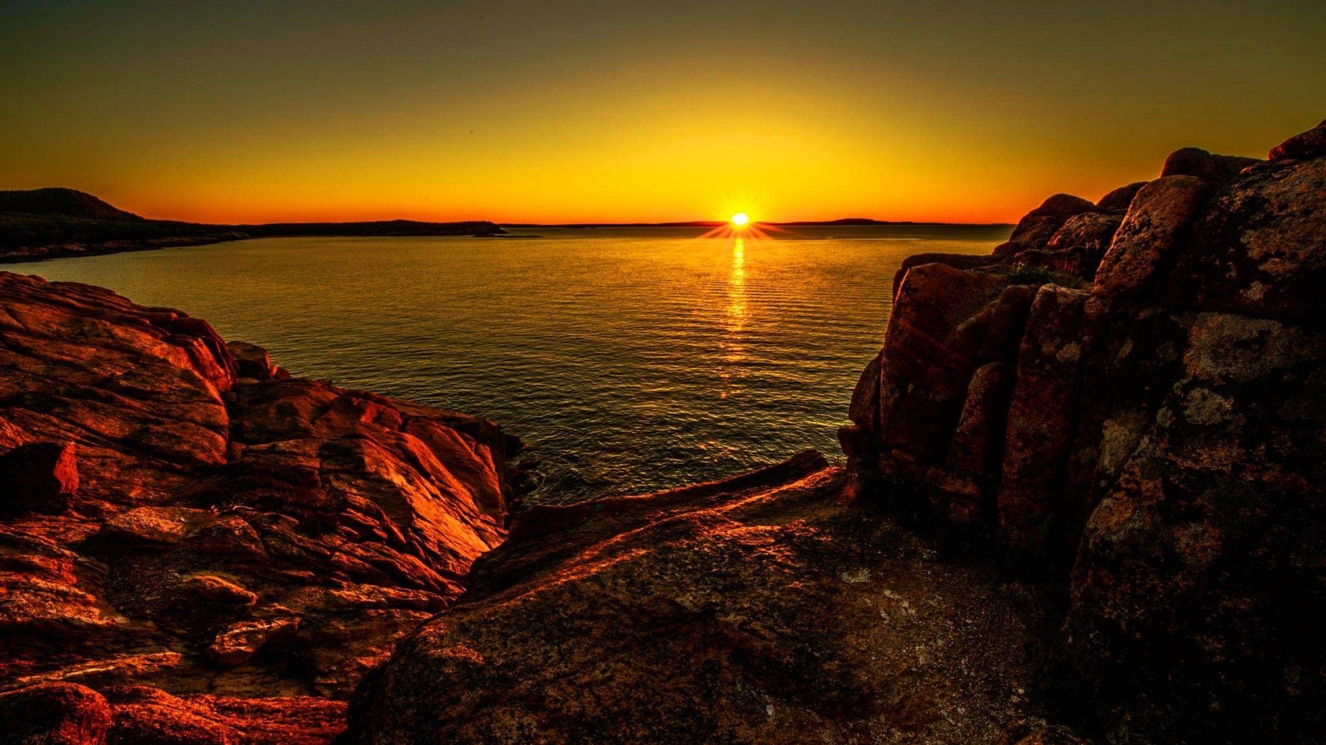 Sunset At Acadia National Park Desktop Backgrounds 598304