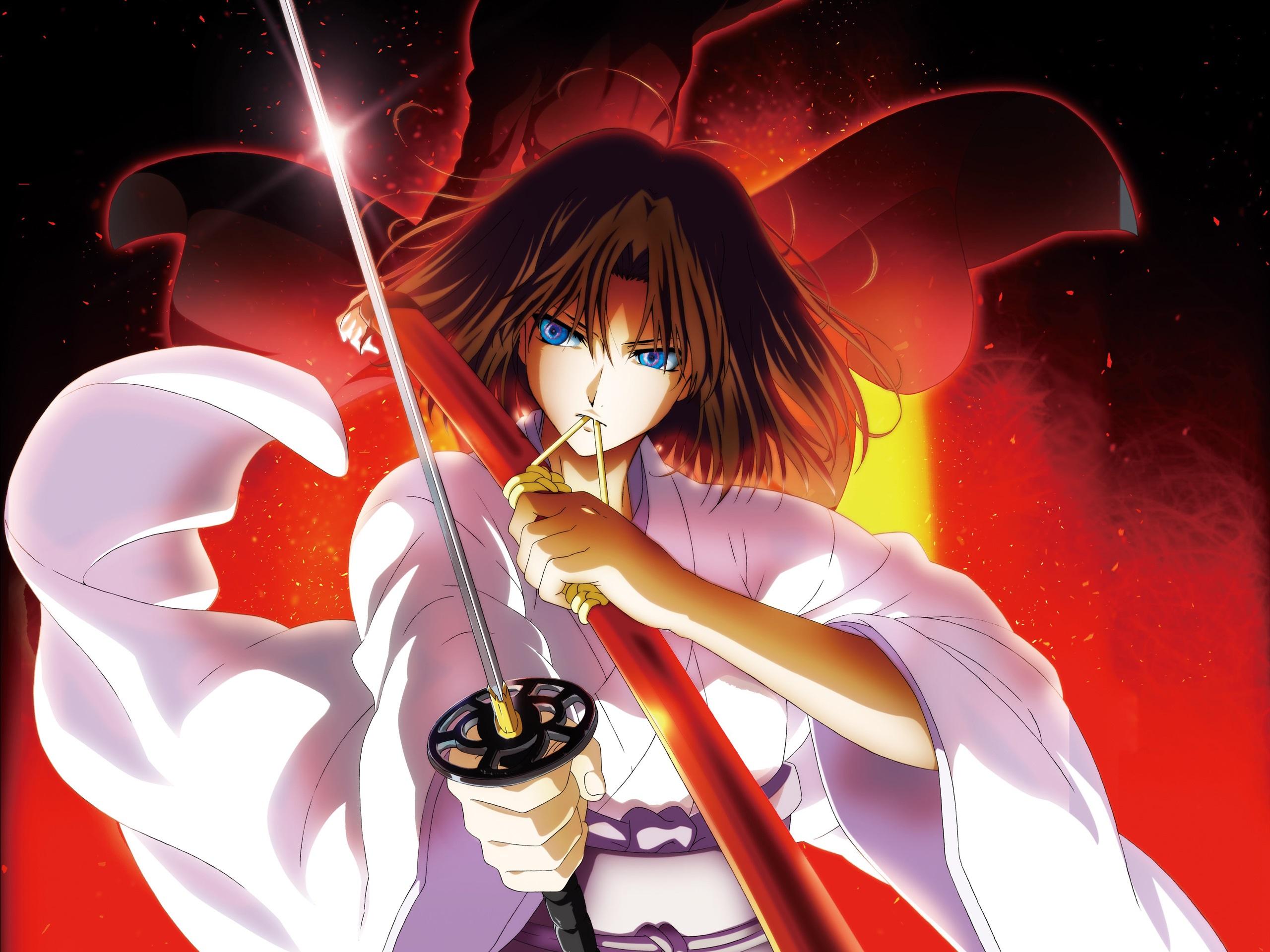 Wallpapers Kara no Kyoukai, sword, blue eyes HD Picture, Image