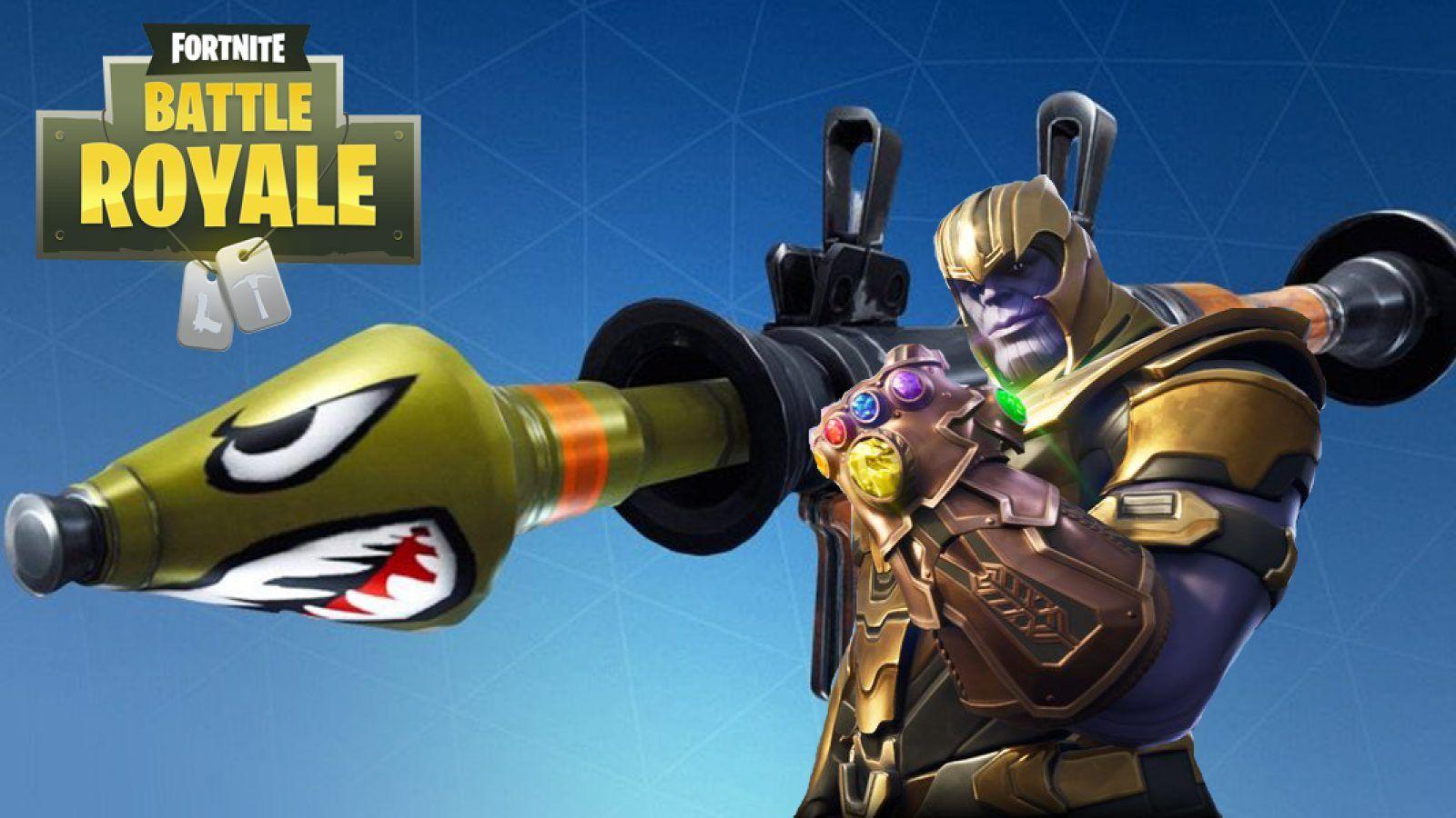 Thanos Accidentally Rocket Rides During Intense Fortnite Battle and