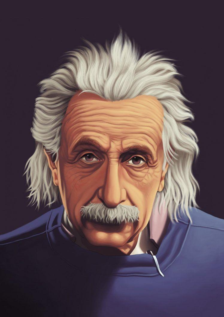 Albert Einstein, Soft shading Wallpapers HD / Desktop and Mobile