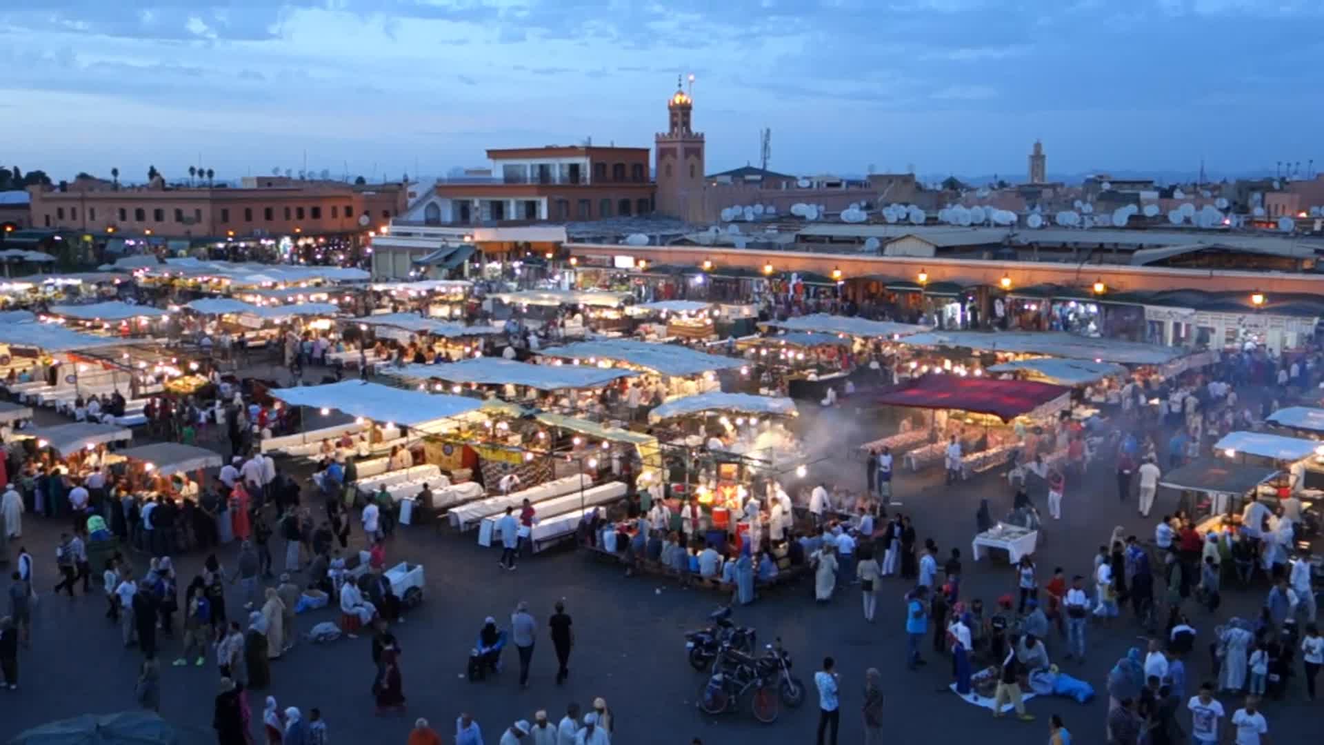 File:Djemaa el Fna Marrakech Morocco.webm