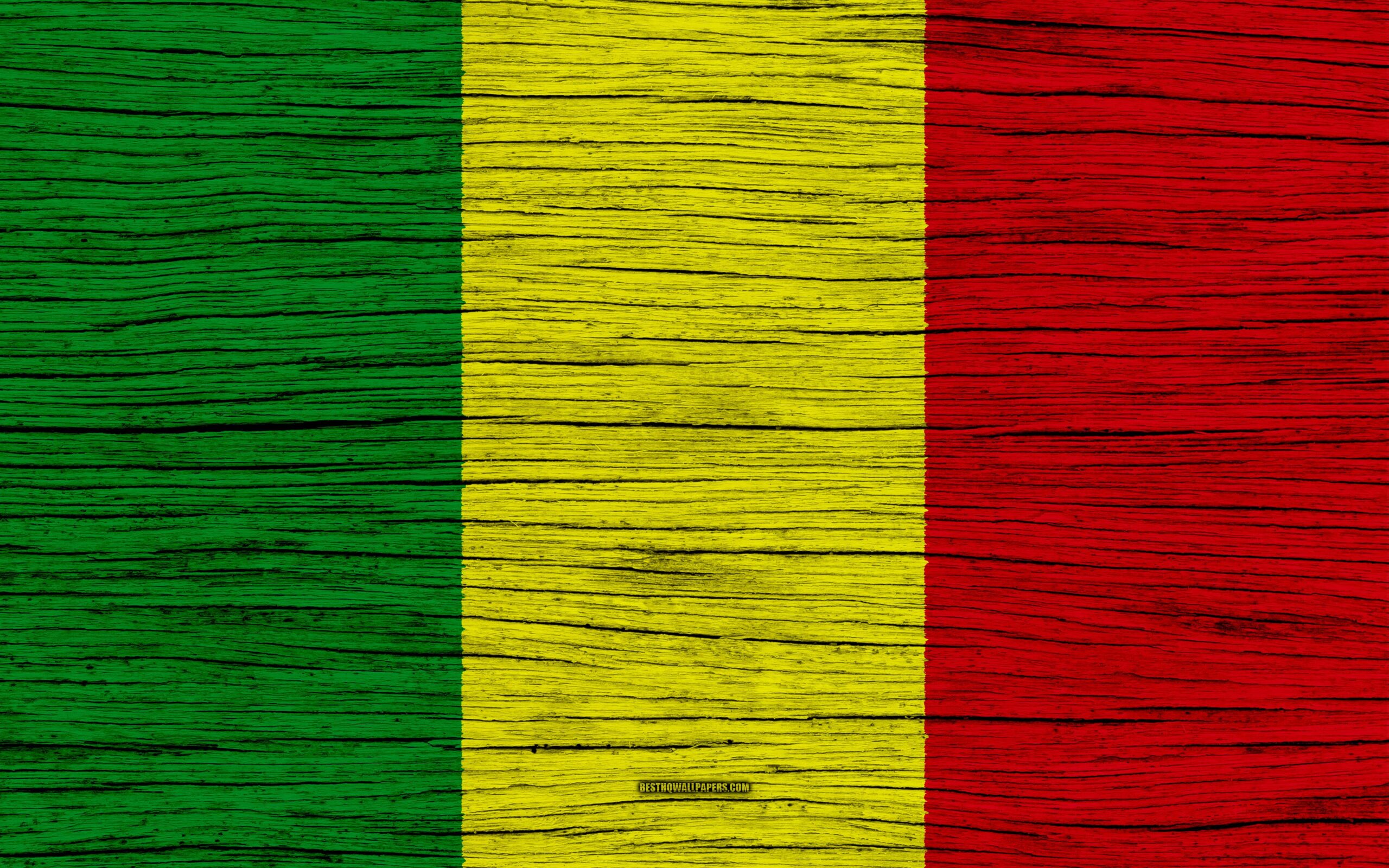 Download wallpapers Flag of Mali, 4k, Africa, wooden texture, Malian