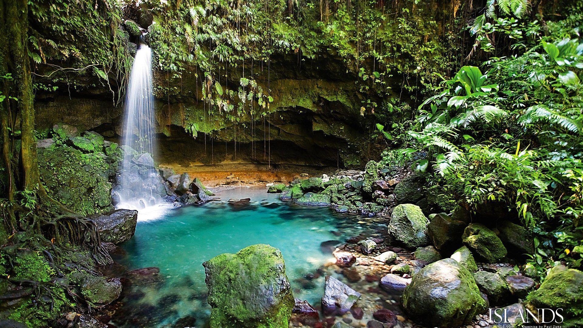 Wallpapers Tagged With Dominica: Calendar Dominca Waterfall