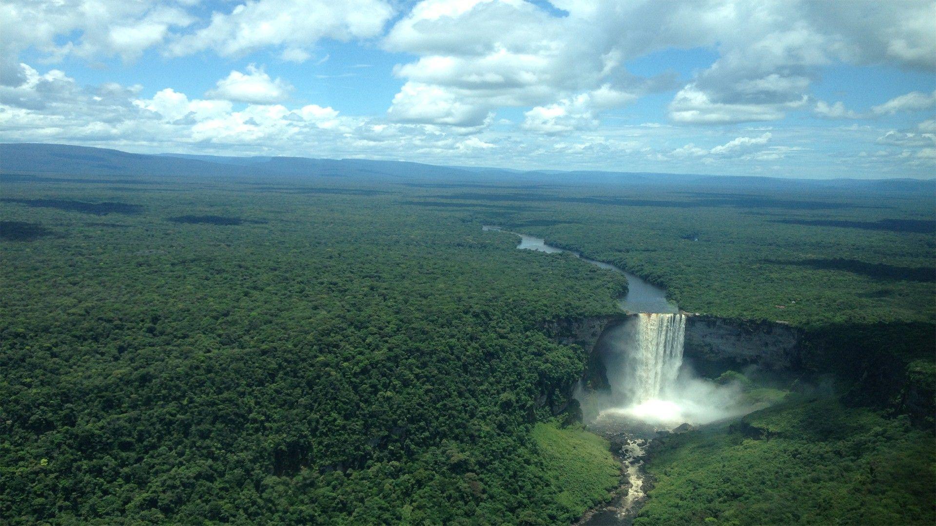 Famous Waterfall Kaieteur Falls in Guyana South America HD Photos