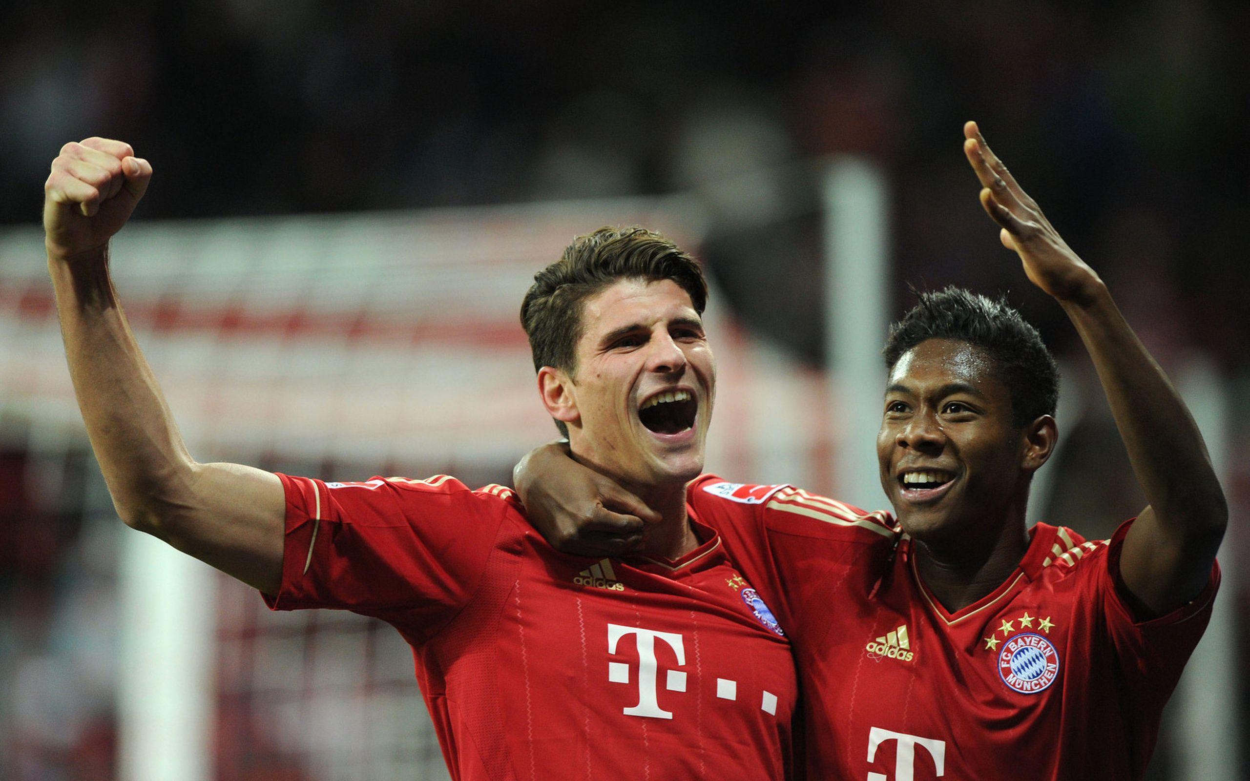 Wallpapers bayern munich, mario gomez, david alaba, goal, football