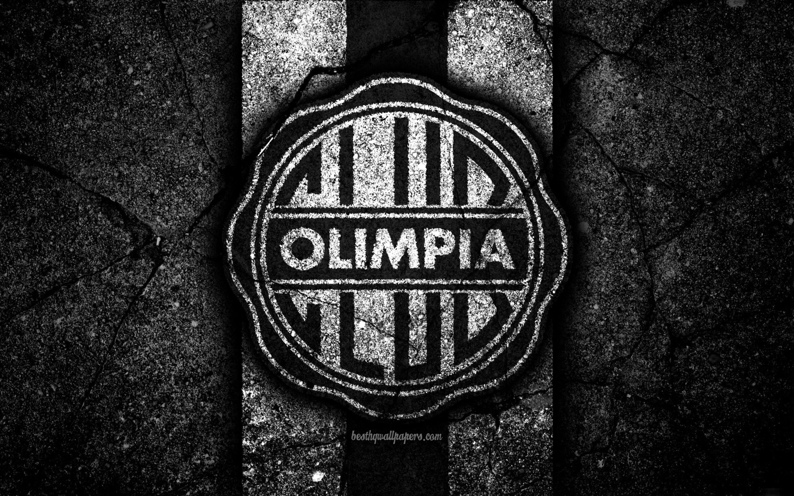 Download wallpapers 4k, FC Olimpia Asuncion, logo, Paraguayan