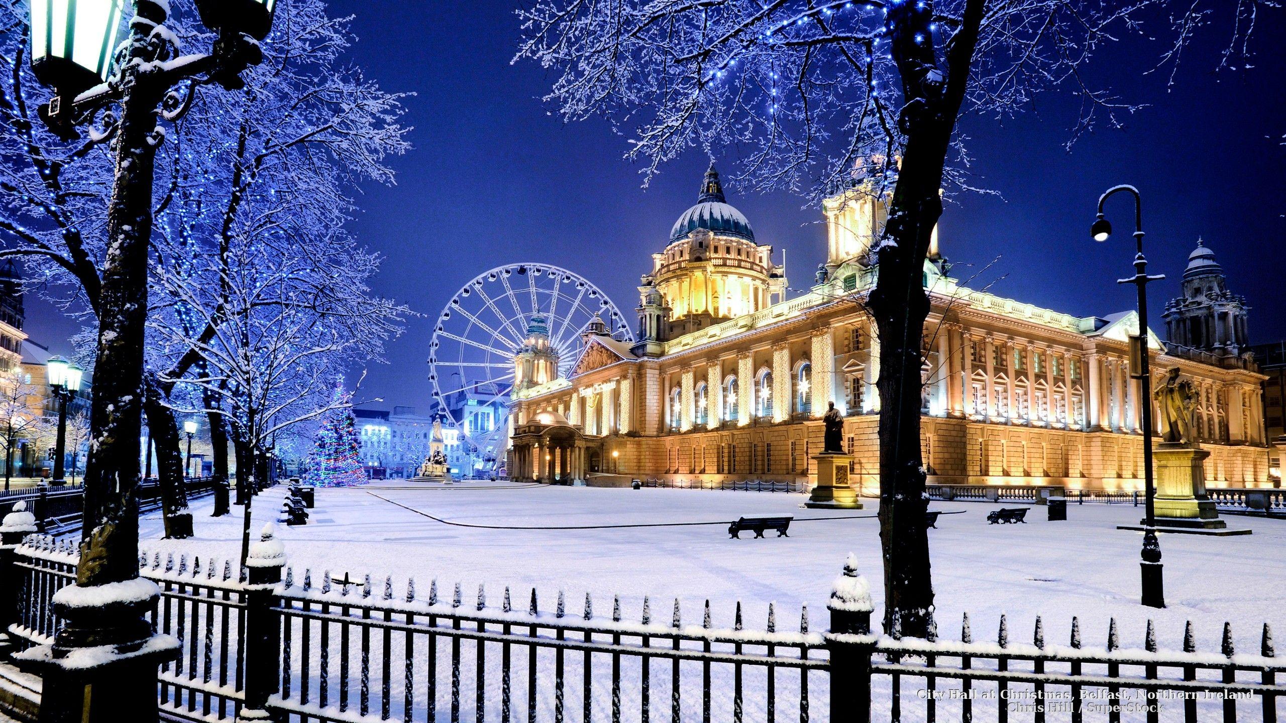 Winter: Christmas City Ireland Landscapes Decorations Belfast Snow