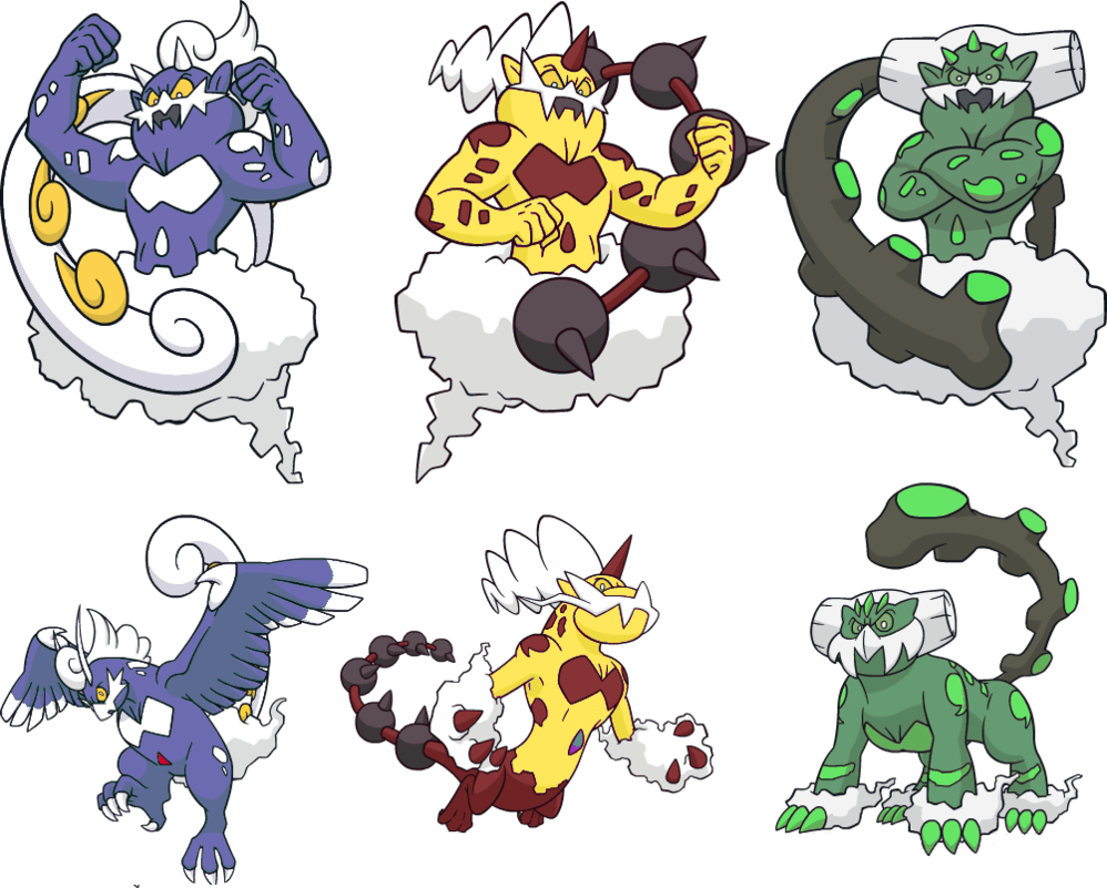 Alternate Shinies: Tornadus, Thundurus, Landorus by high