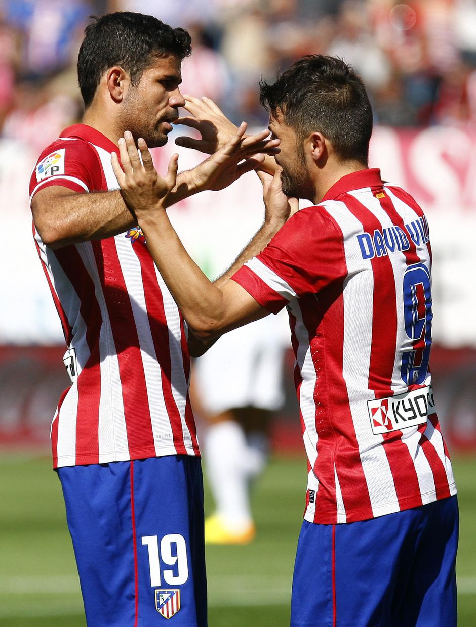 diego costa and david villa atletico madrid