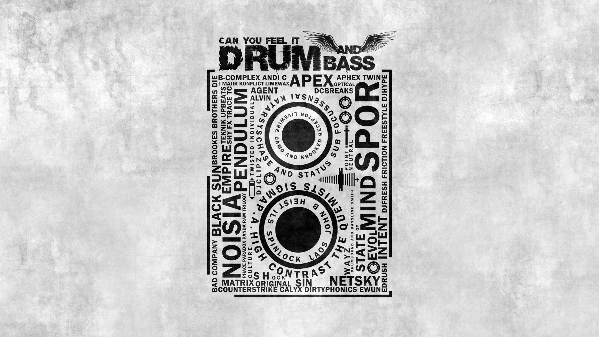 music, text, drum and bass :: Wallpapers