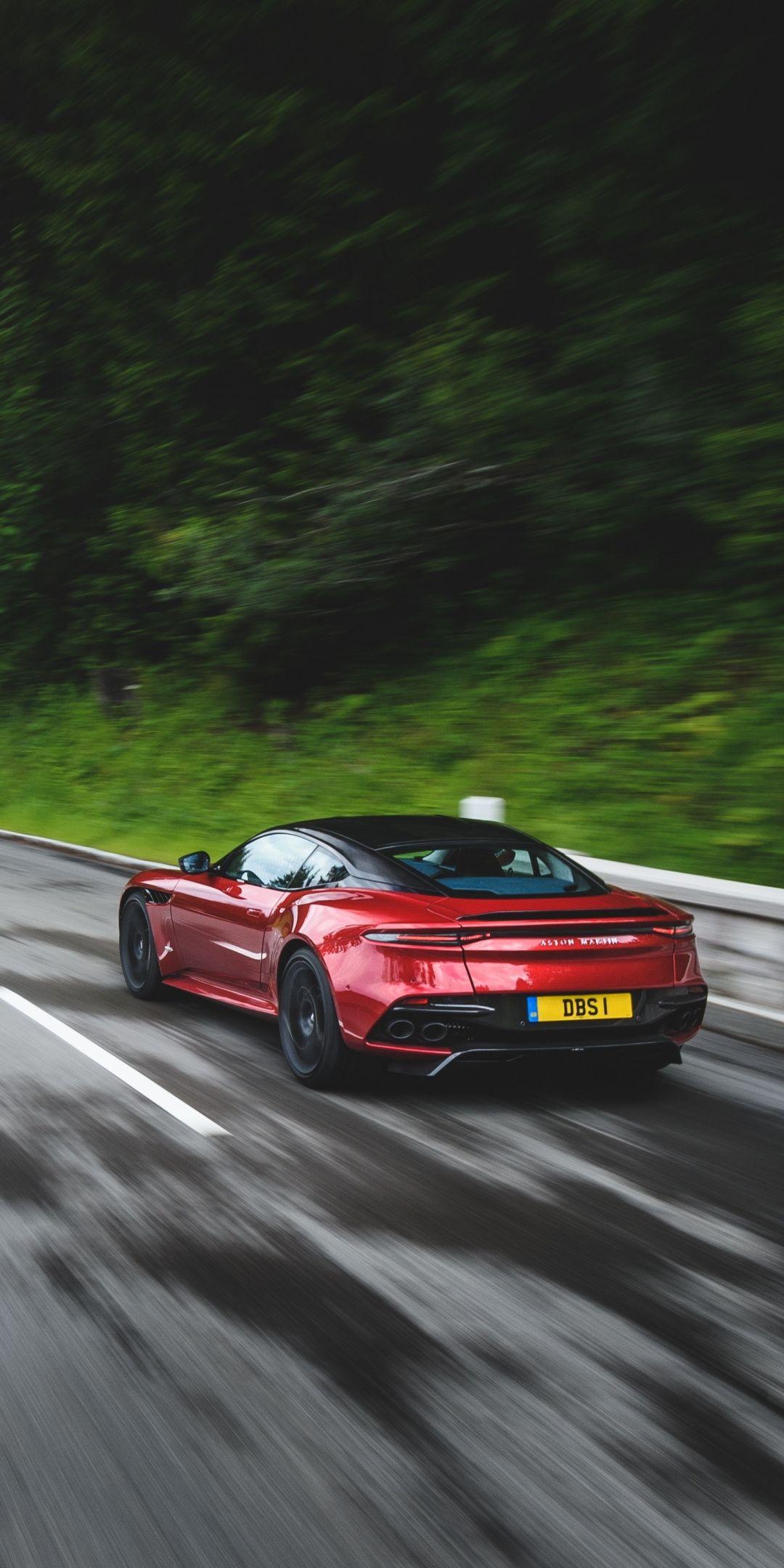 Rear view, Aston Martin DBS Superleggera, on