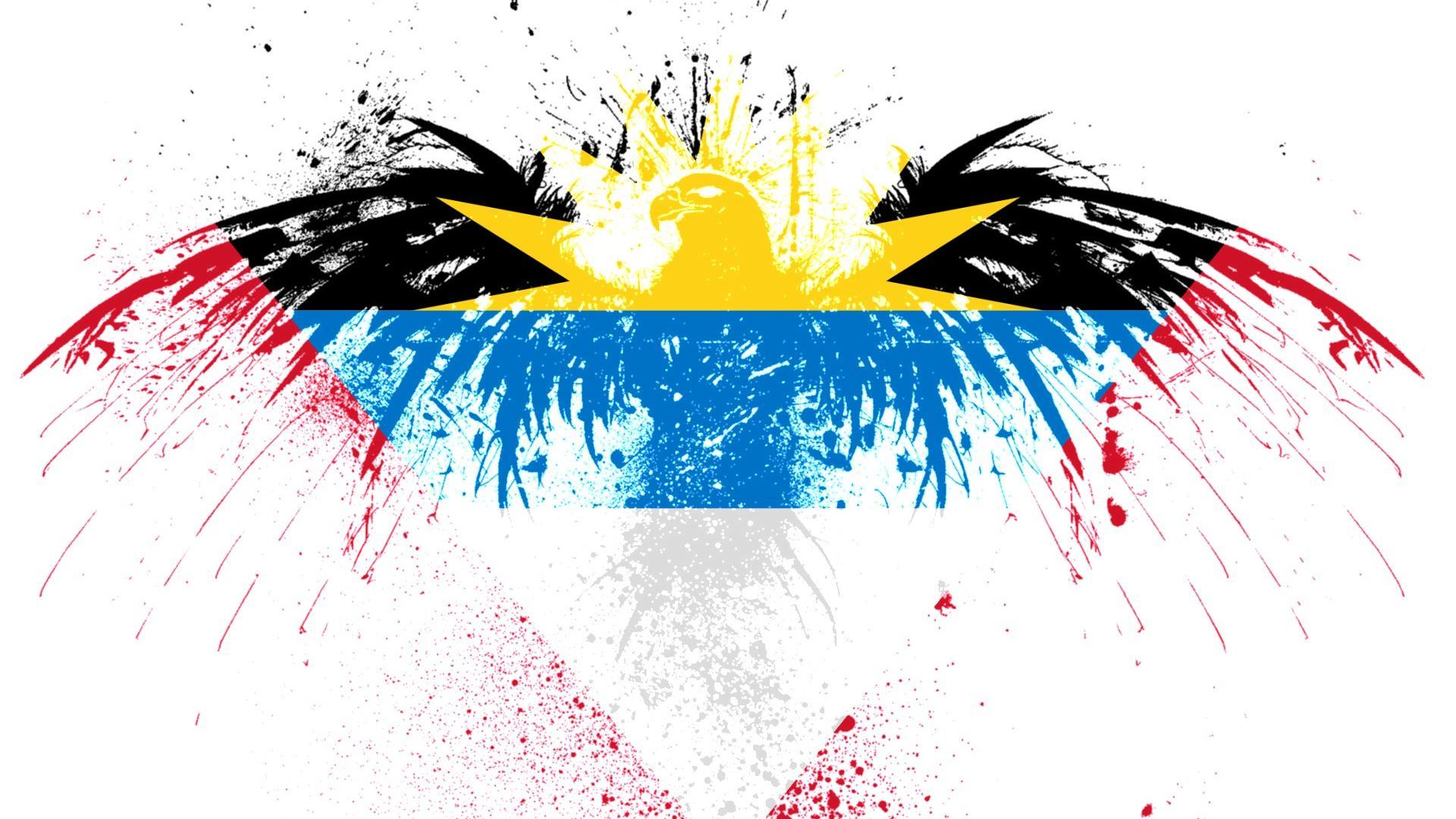 Eagles hawk flags antigua and barbuda wallpapers