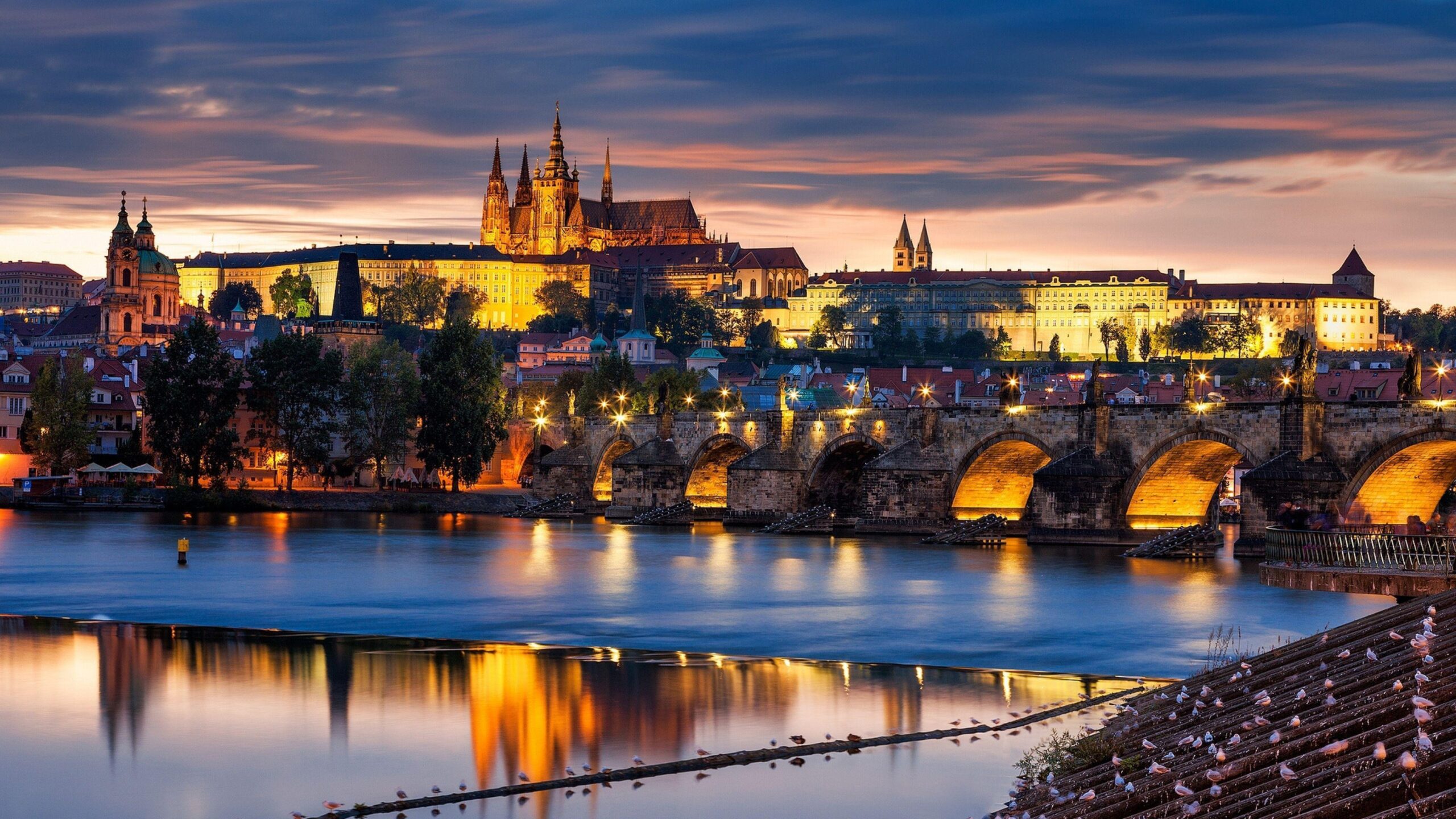 Download Wallpapers Czech republic, Czech, Bridge, City