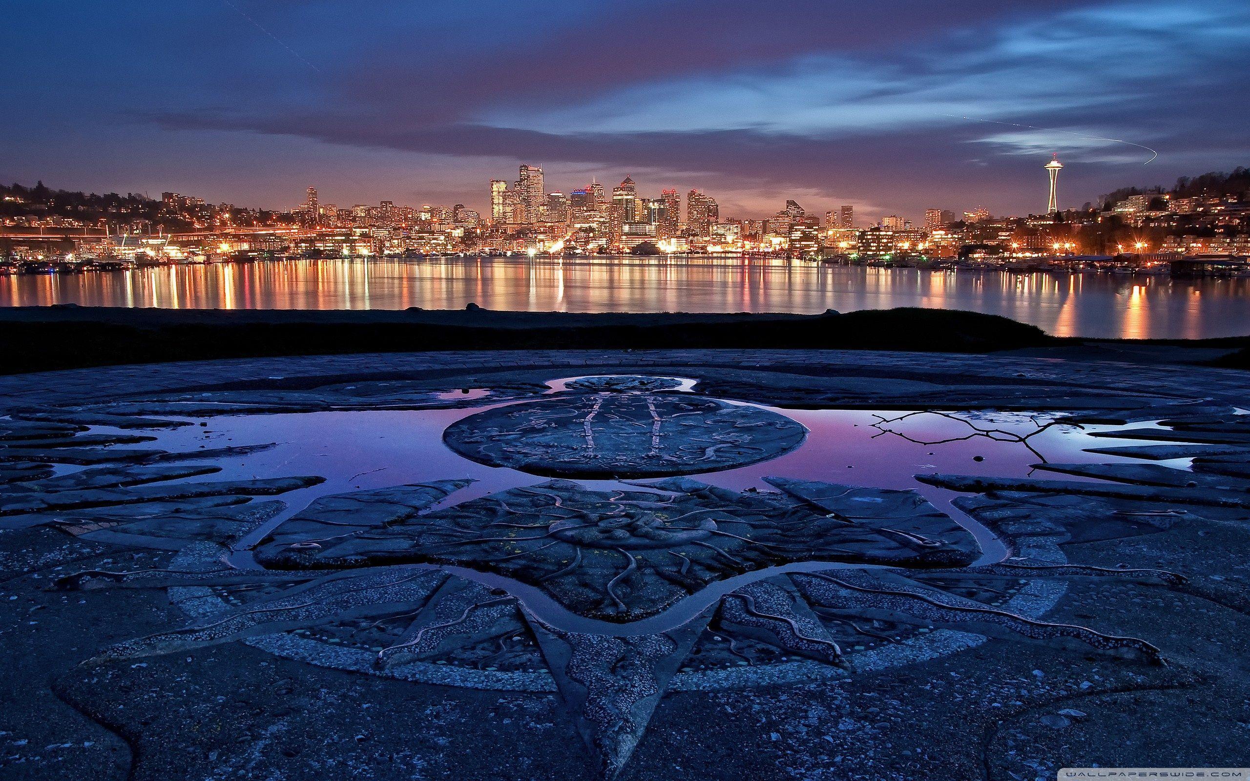 Seattle Skyline, Washington ❤ 4K HD Desktop Wallpapers for • Dual