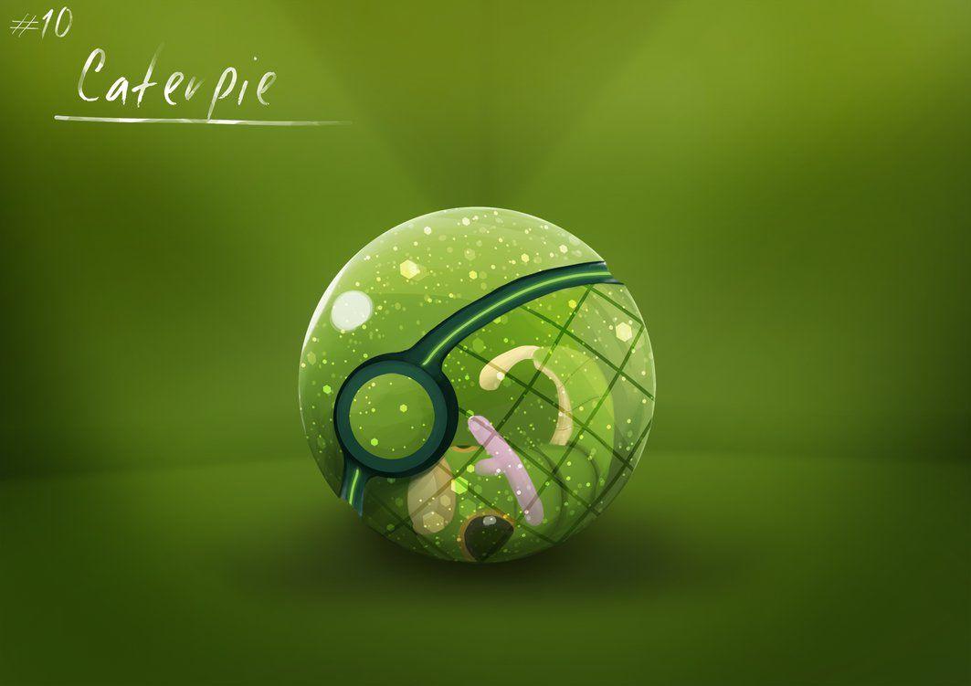 Conceptual Pokeball ~ Caterpie by Lun1c