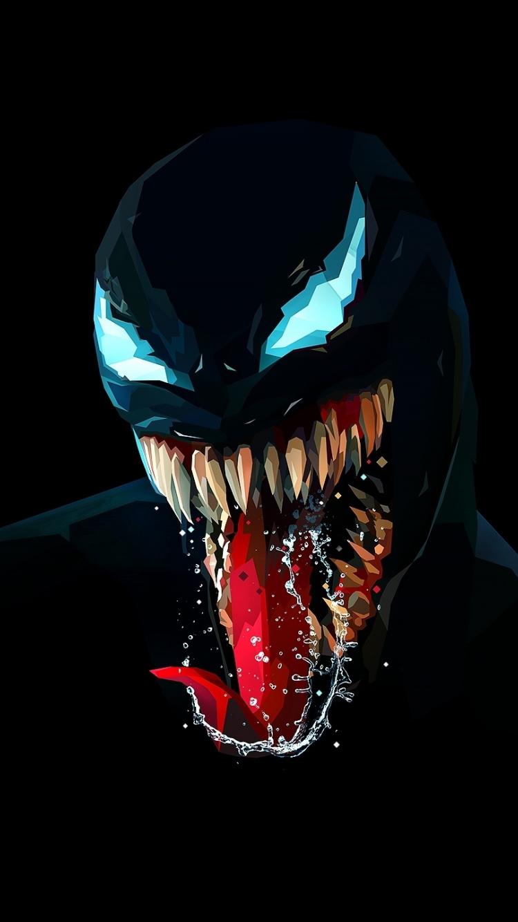 Download wallpapers venom, artwork, minimal, dark, iphone 7