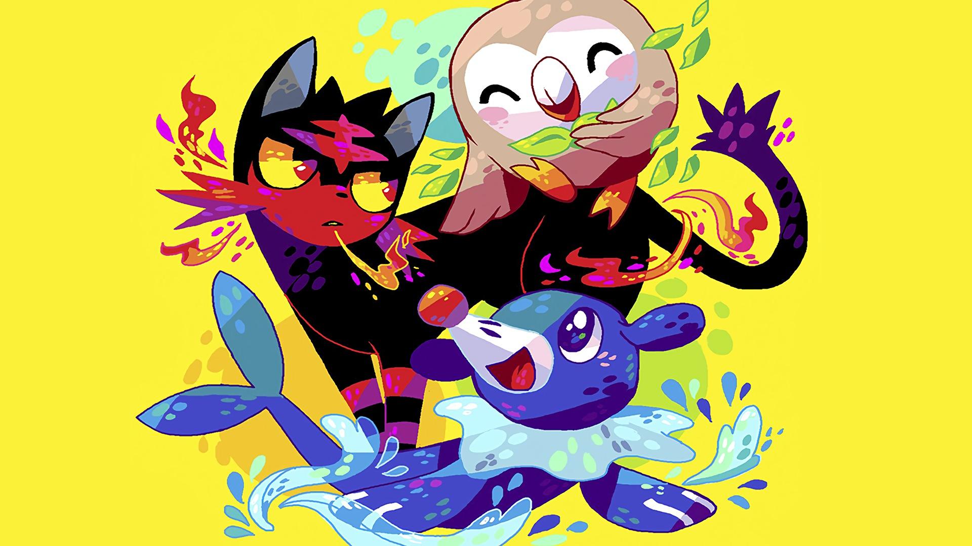 Litten Popplio and Rowlet Pokemon Su… Wallpapers