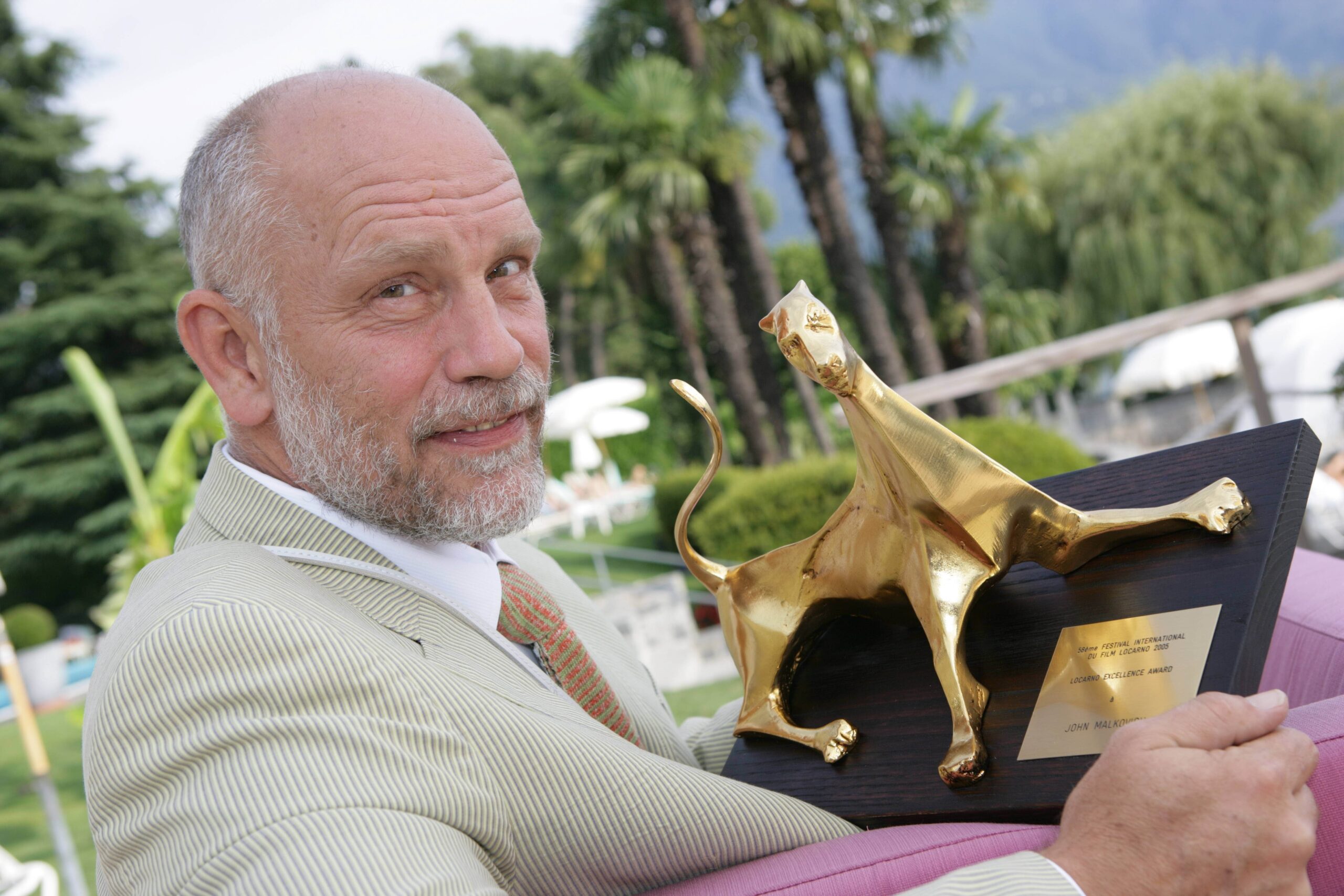 John malkovich, Blazer, Celebrity, Award, Smile, White