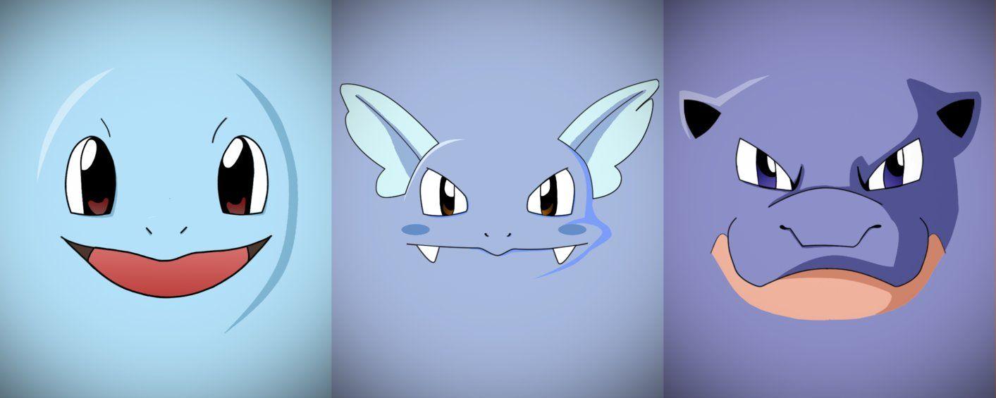 Minimalist Squirtle, Wartortle and Blastoise by Vault