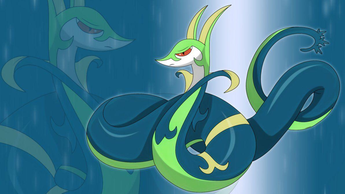 shiny Serperior wallpapers by Elsdrake