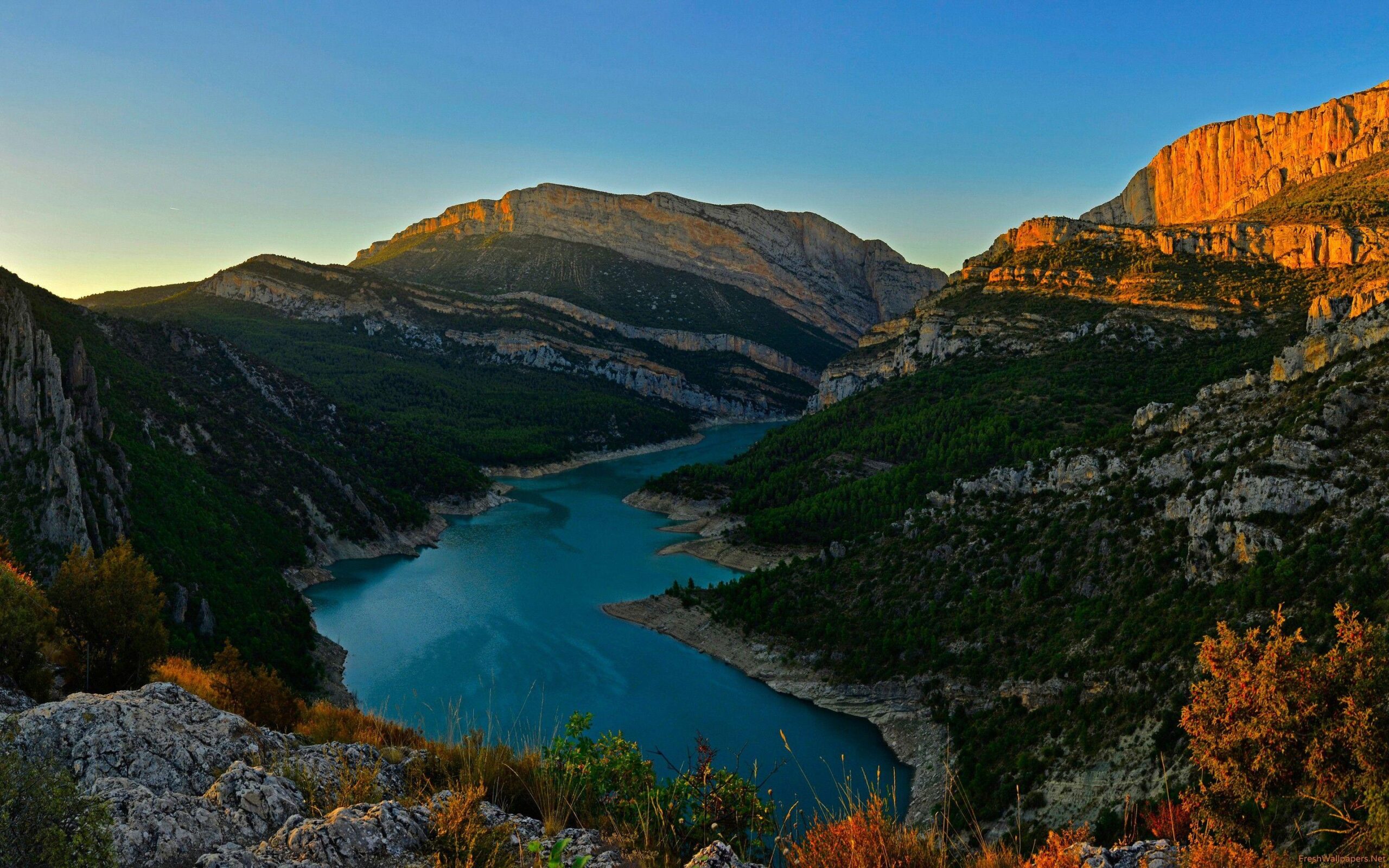 Congost River Mountain Range Spain wallpapers