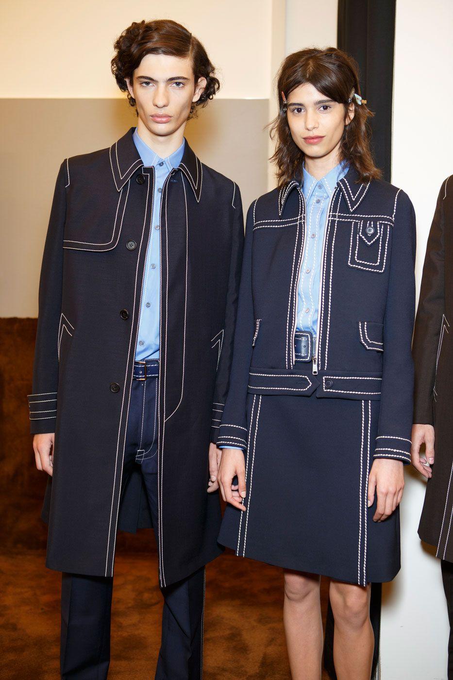 Piero Mendez and Mica Arganaraz at Prada Spring/ Summer 2015.