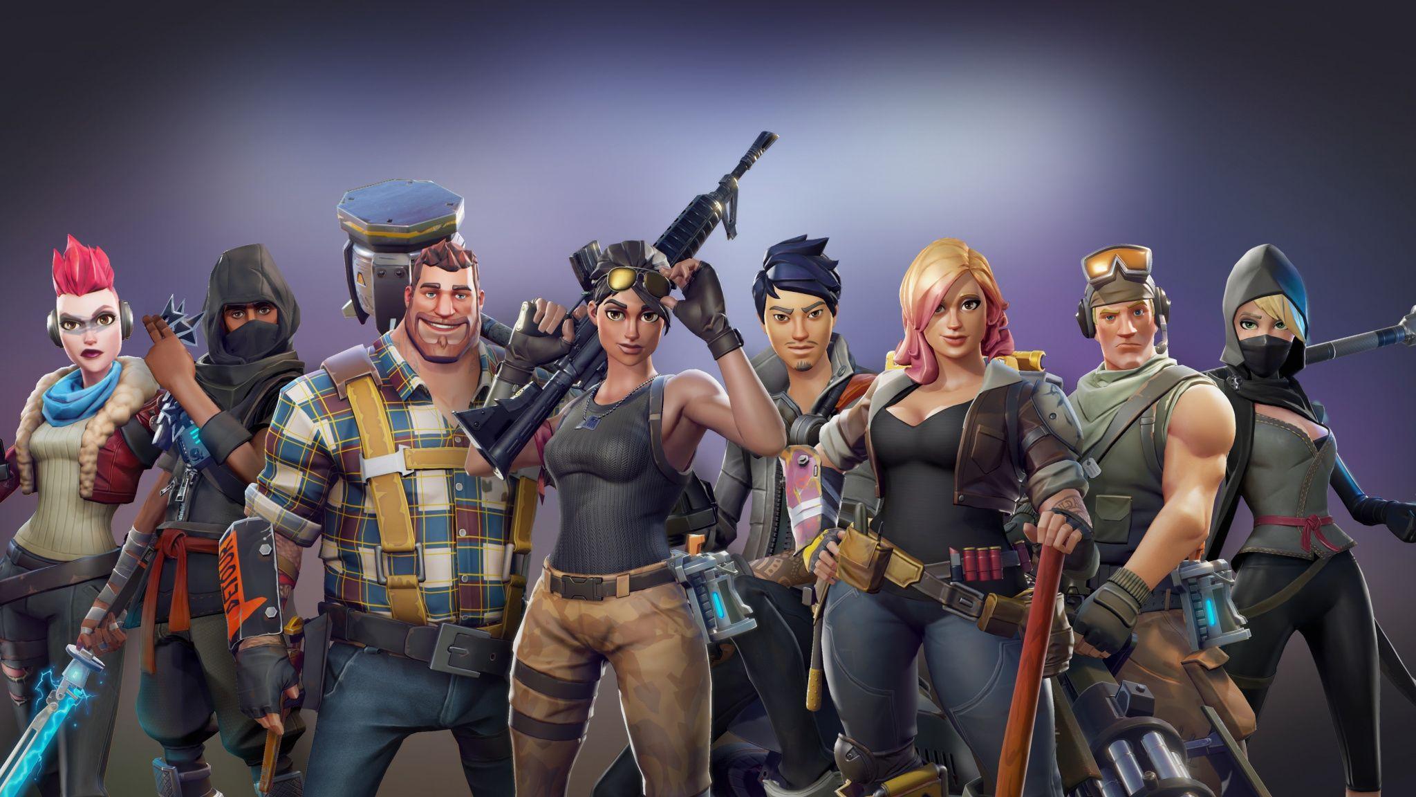 Download wallpapers all characters, video game, fortnite