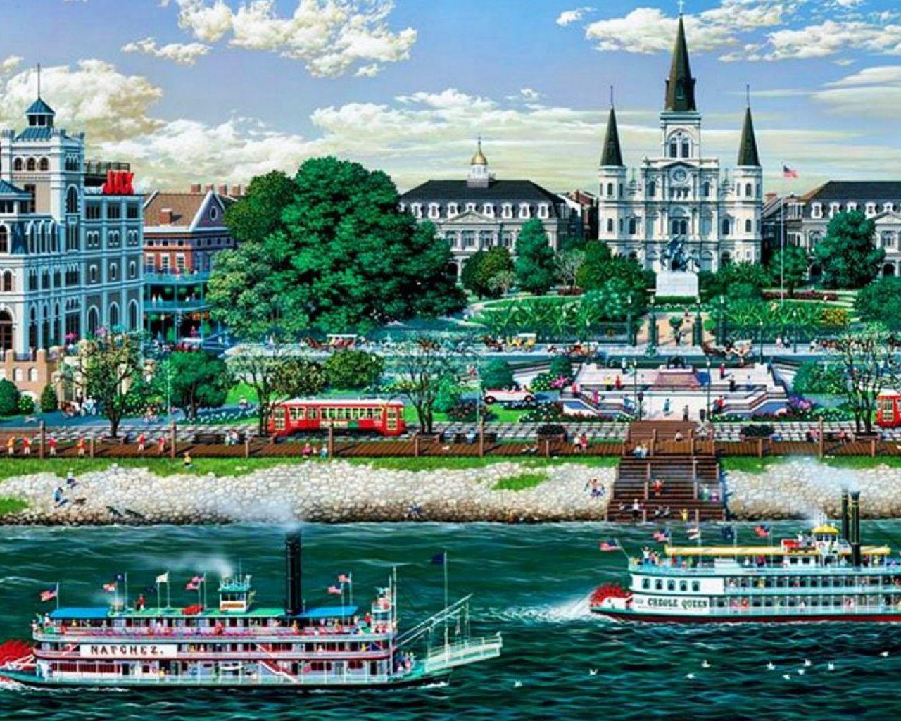 Jackson Square New Orleans desktop PC and Mac wallpapers