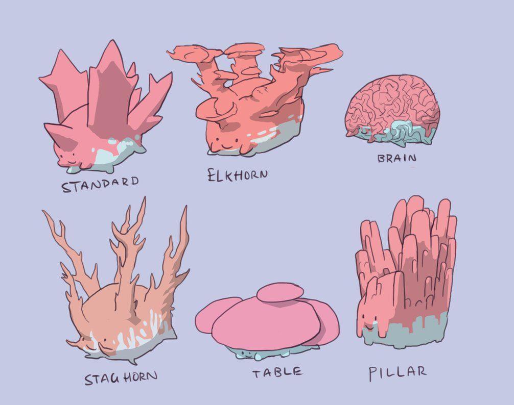 Corsola Variations by NimbusOwl49