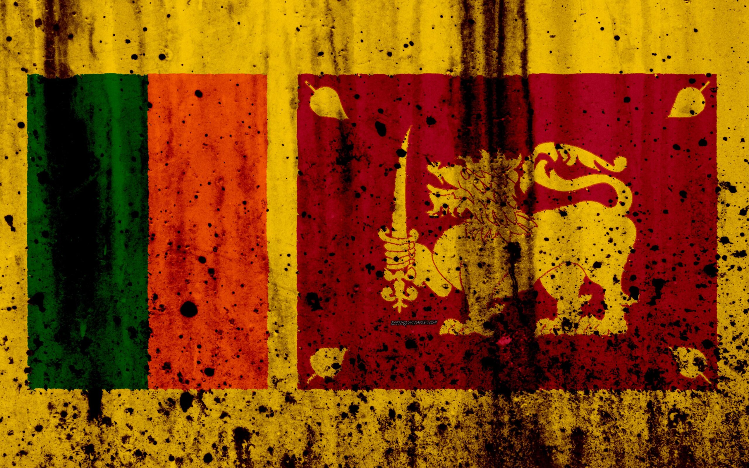 Download wallpapers Sri Lanka flag, 4k, grunge, flag of Sri Lanka