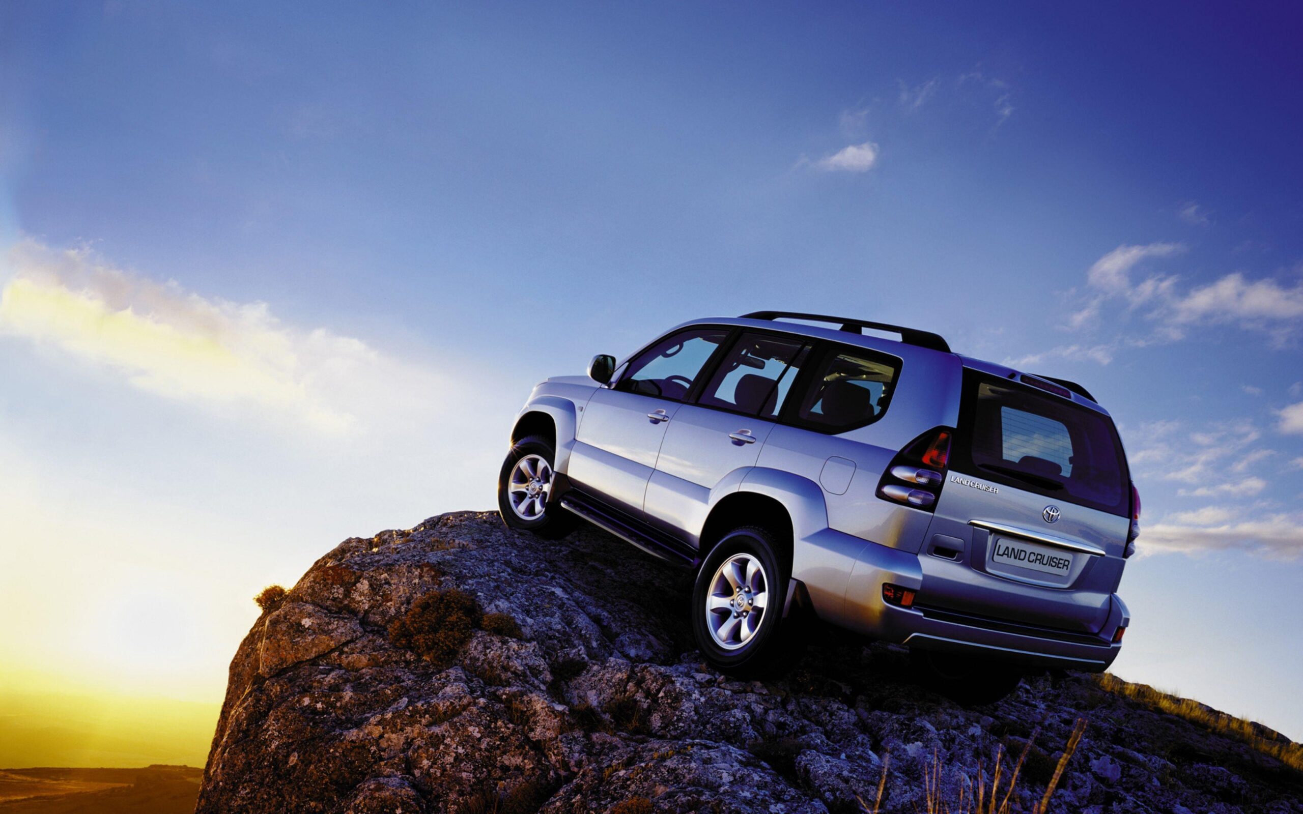 Download Wallpapers Toyota, Land cruiser, Prado, Gray