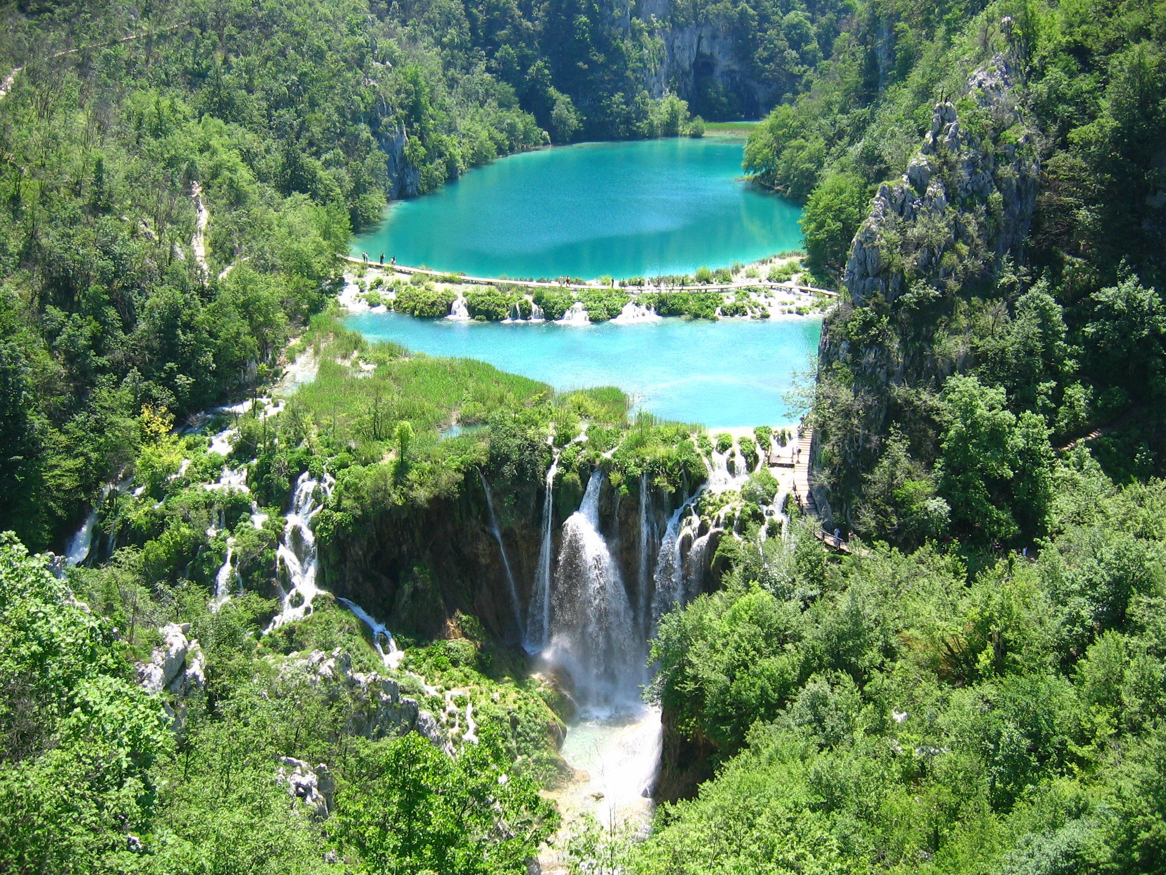 Plitvice Lakes National Park bird’s eye view wallpapers