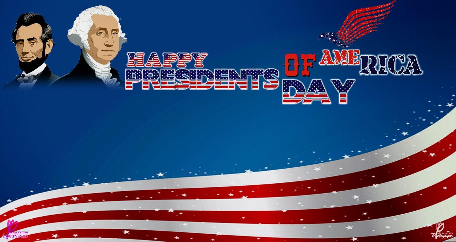 poster illustration of presidents day in the united states of