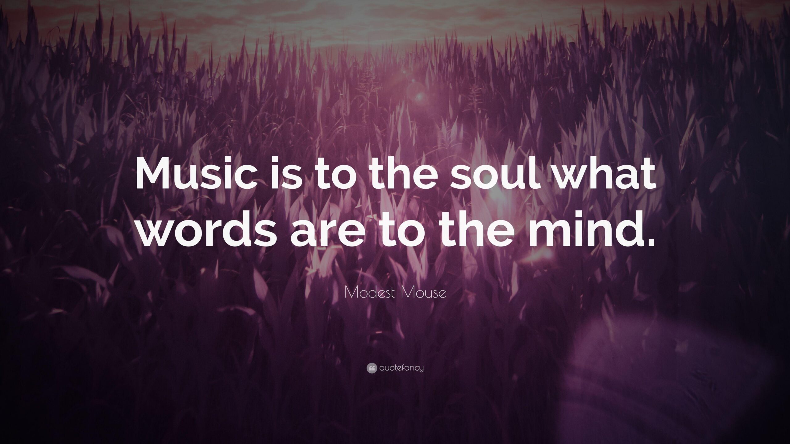 Modest Mouse Quote: “Music is to the soul what words are to the mind