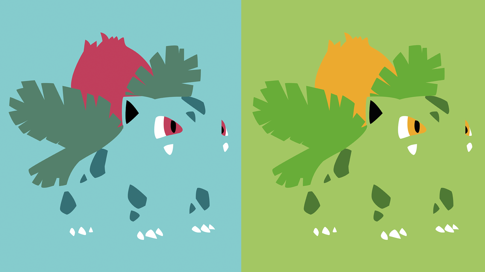 Ivysaur Minimalist Wallpapers by AeolusDesign