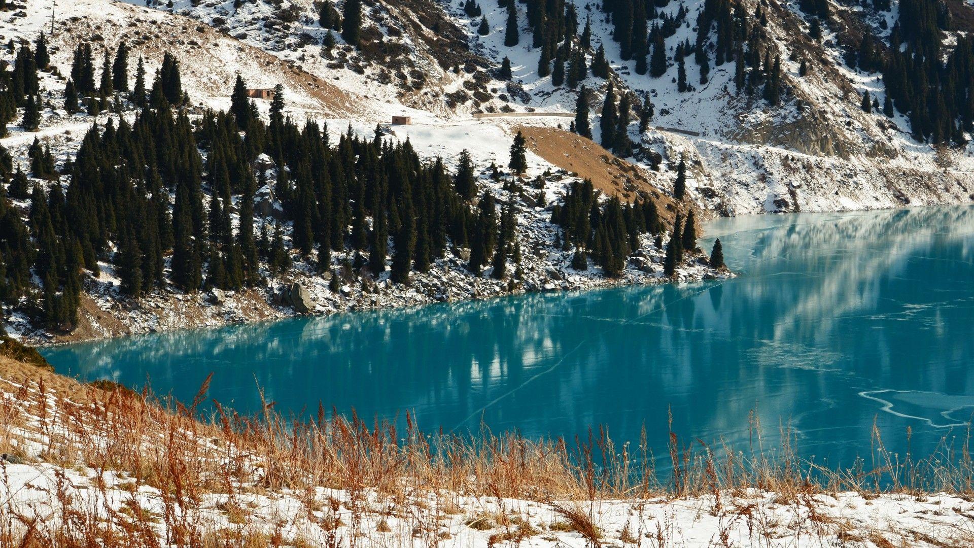 Lakes Located Almaty Kazakhstan Lake Salt City Desktop Wallpapers