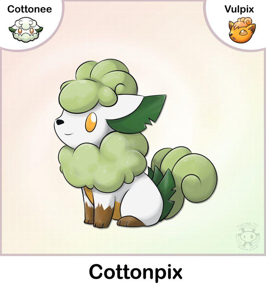 Cottonee + Vulpix Fusion by Twime777